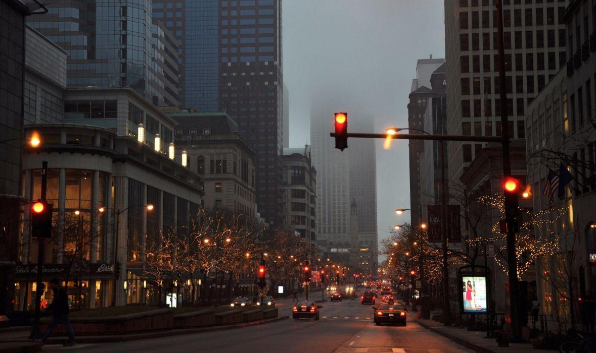 1179x700 City Rain Wallpaper