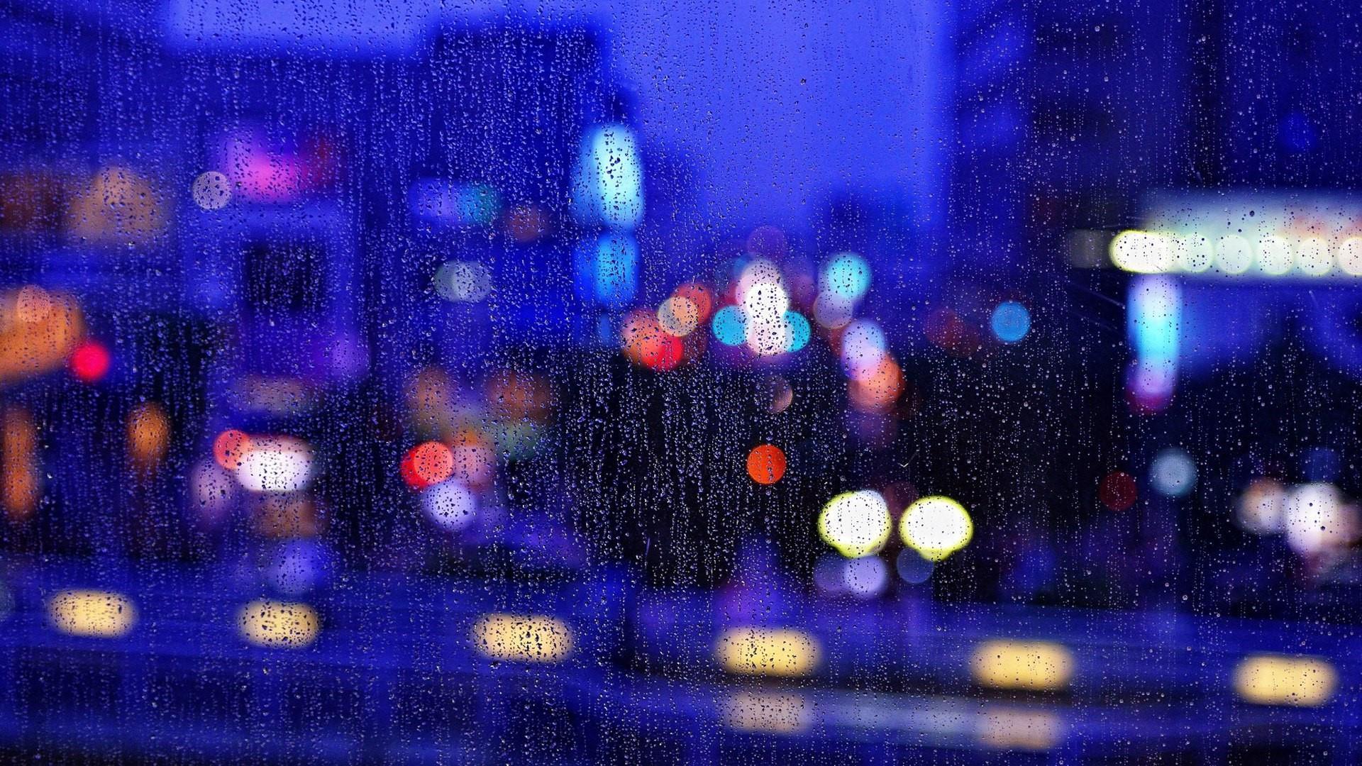 1920x1080 Purple City Lights Wallpaper