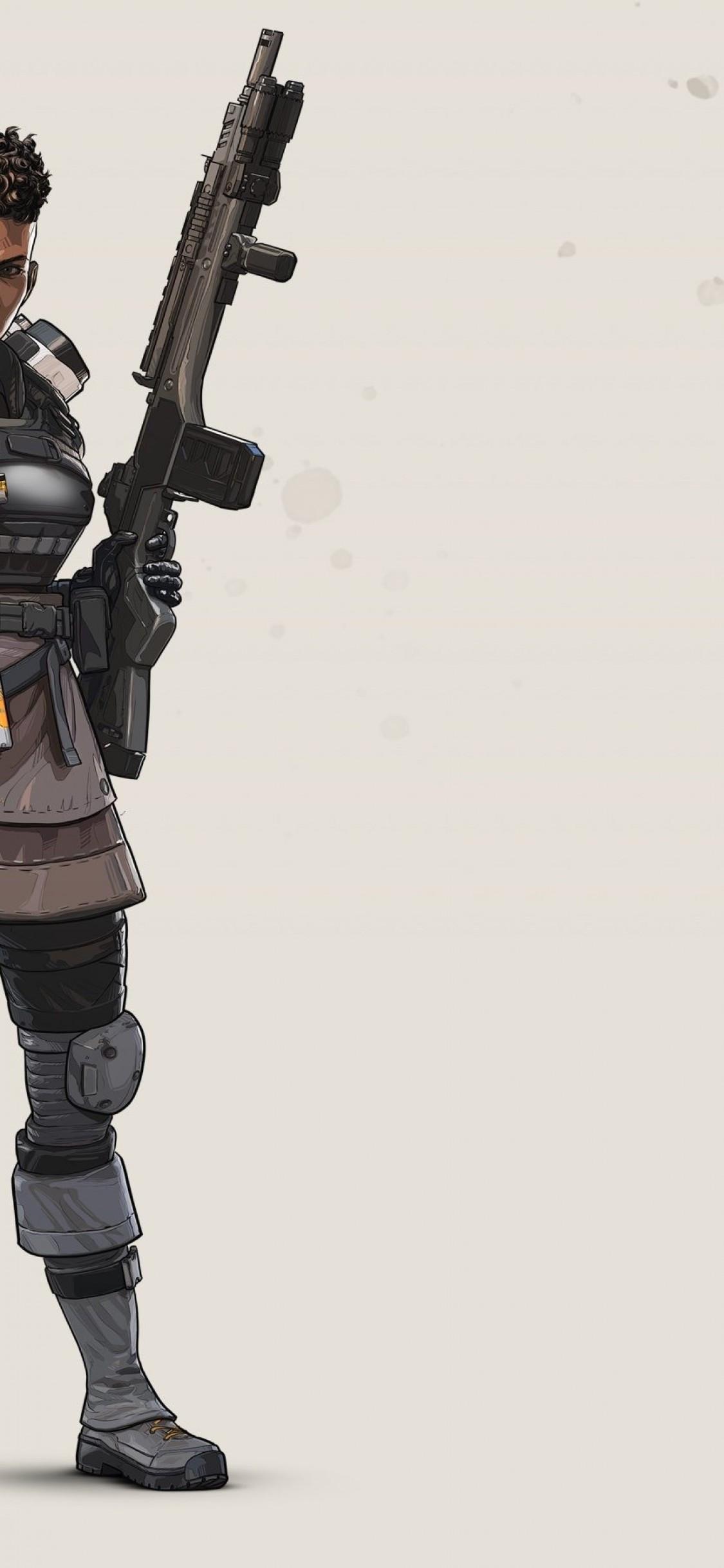 1125x2436 Download 1125x2436 Apex Legends, Bangalore, Character, Battle Royale Games, Rifle Wallpaper for iPhone 11 Pro & X
