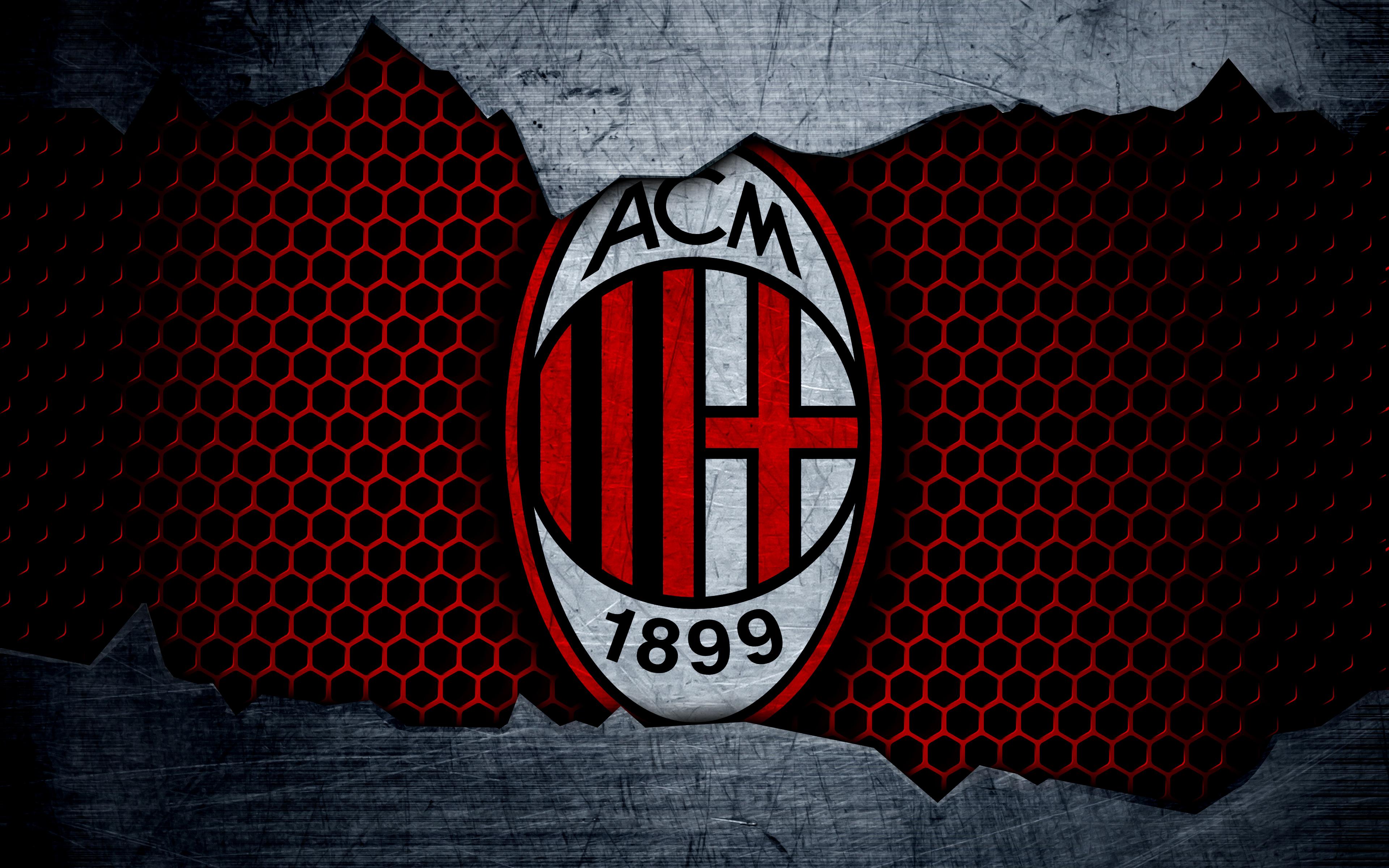 3840x2400 A C Milan Emblem Logo Soccer Wallpaper:3840x2400