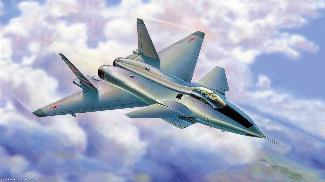 1245x700 Clouds aircraft Russian Air Force fighter jets jets Mig 1_41 wallpaperx1440