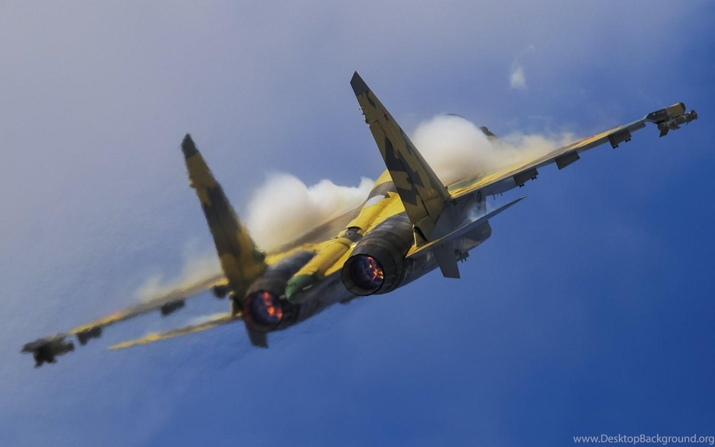 1440x900 Russian Air Force Sukhoi Su 35 Aircraft Wallpaper Desktop Background