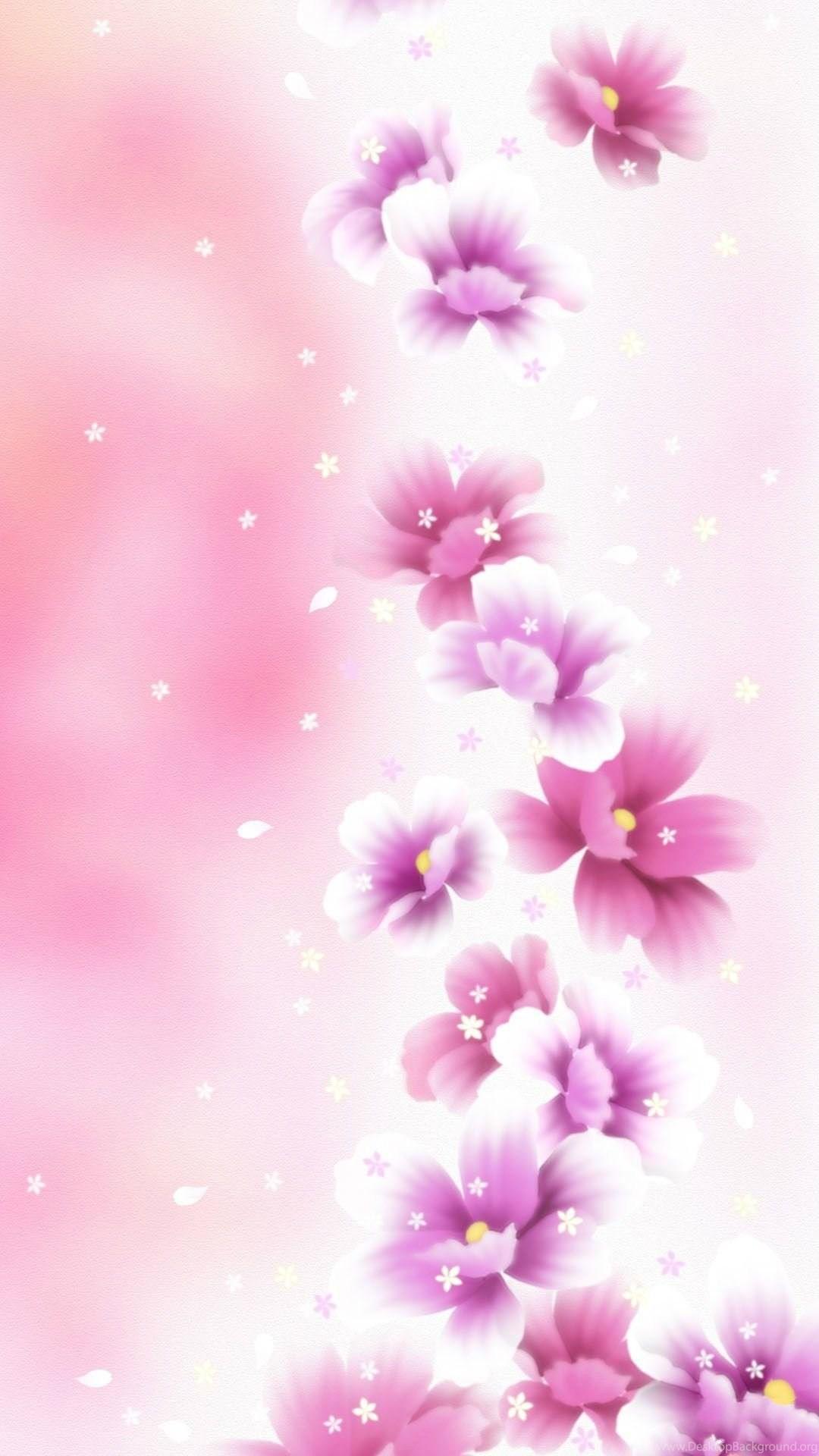 1080x1920 Dreamy Pink Flower Bouquet iPhone 6 Wallpaper Download Desktop Background