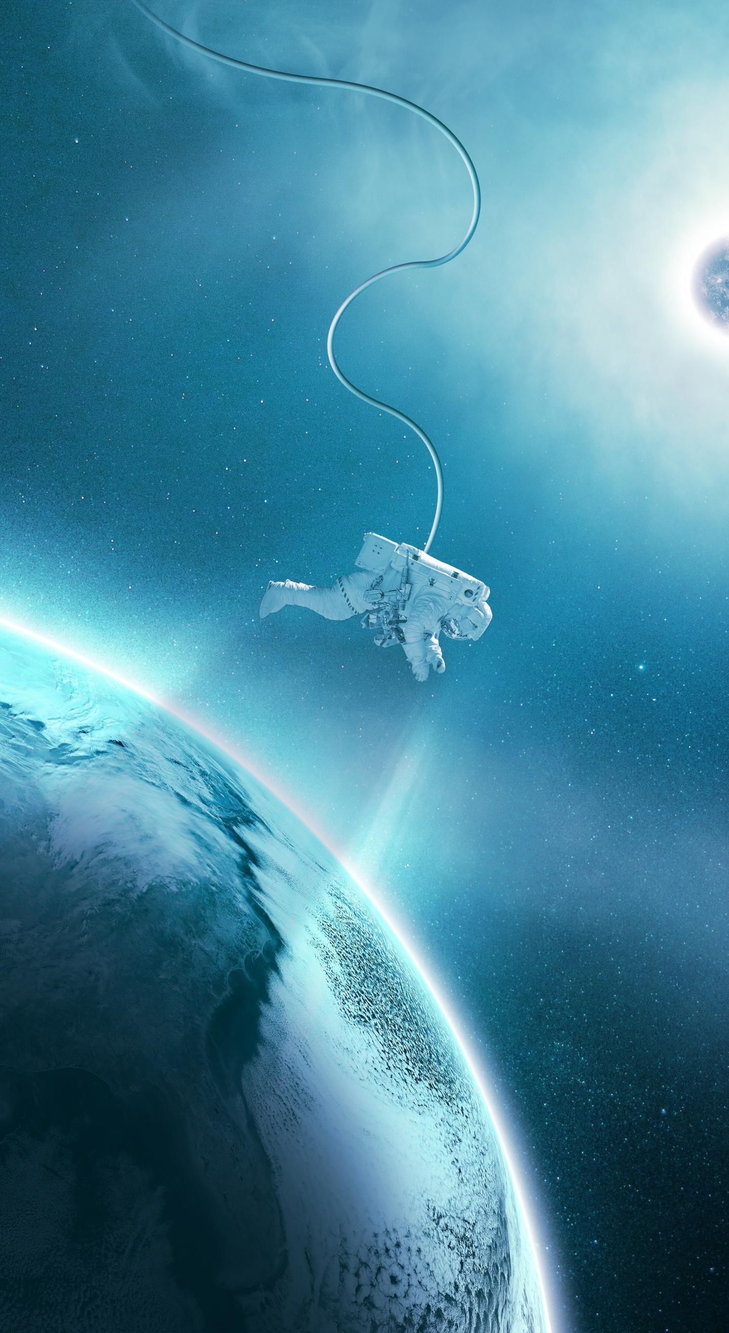 1440x2630 Download 1440x2630 wallpaper astronaut, earth, space, planet, space walk, samsung galaxy note 1440x2630 HD image, background, 8699
