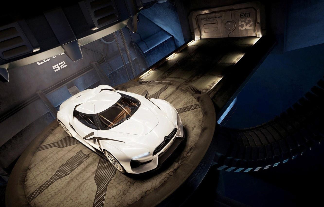 1332x850 Wallpaper machine, white, citroen gt, concept car image for desktop, section citroen