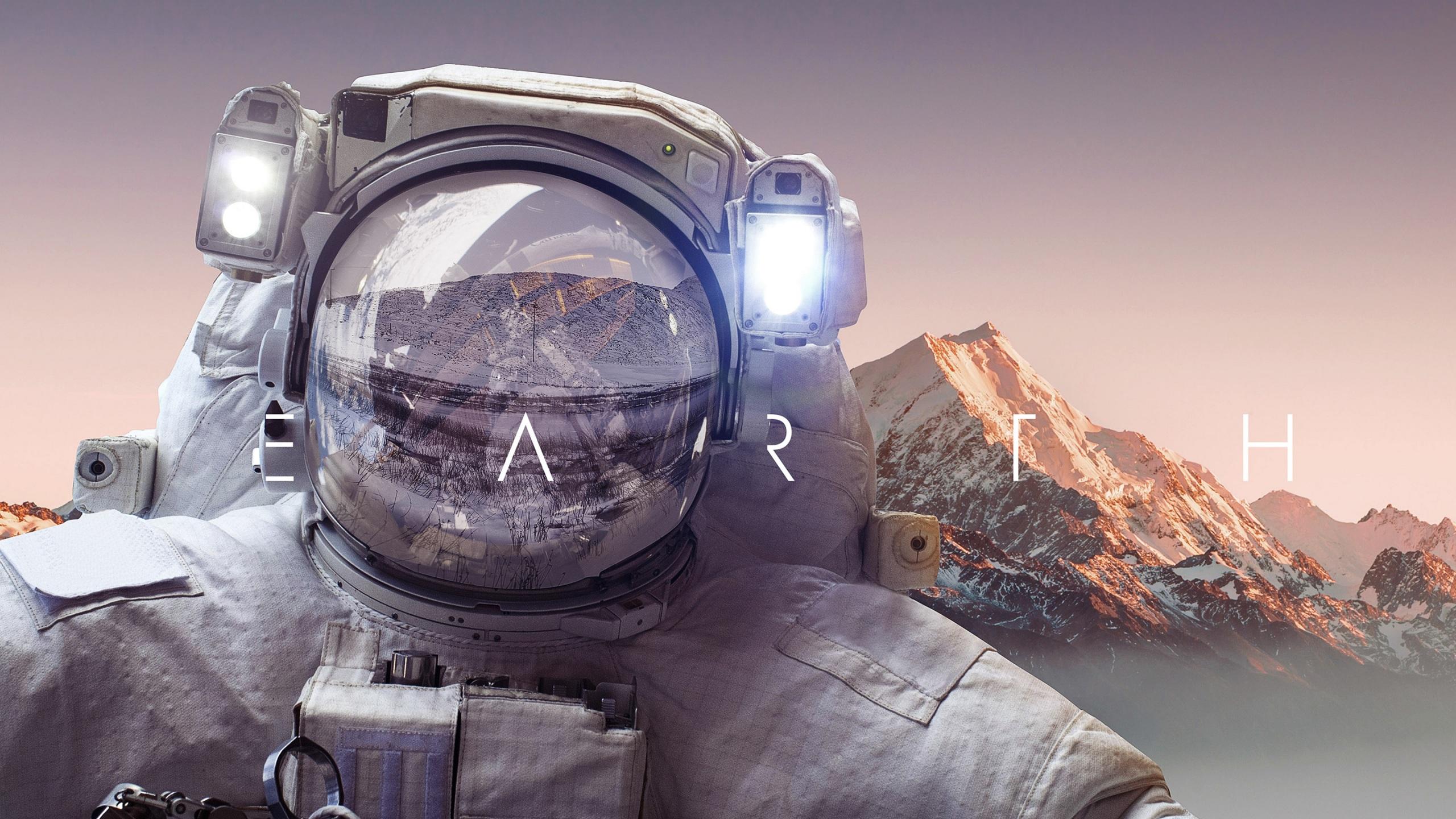 2560x1440 Wallpaper 4k Astronaut Earth 4K 4k Wallpaper