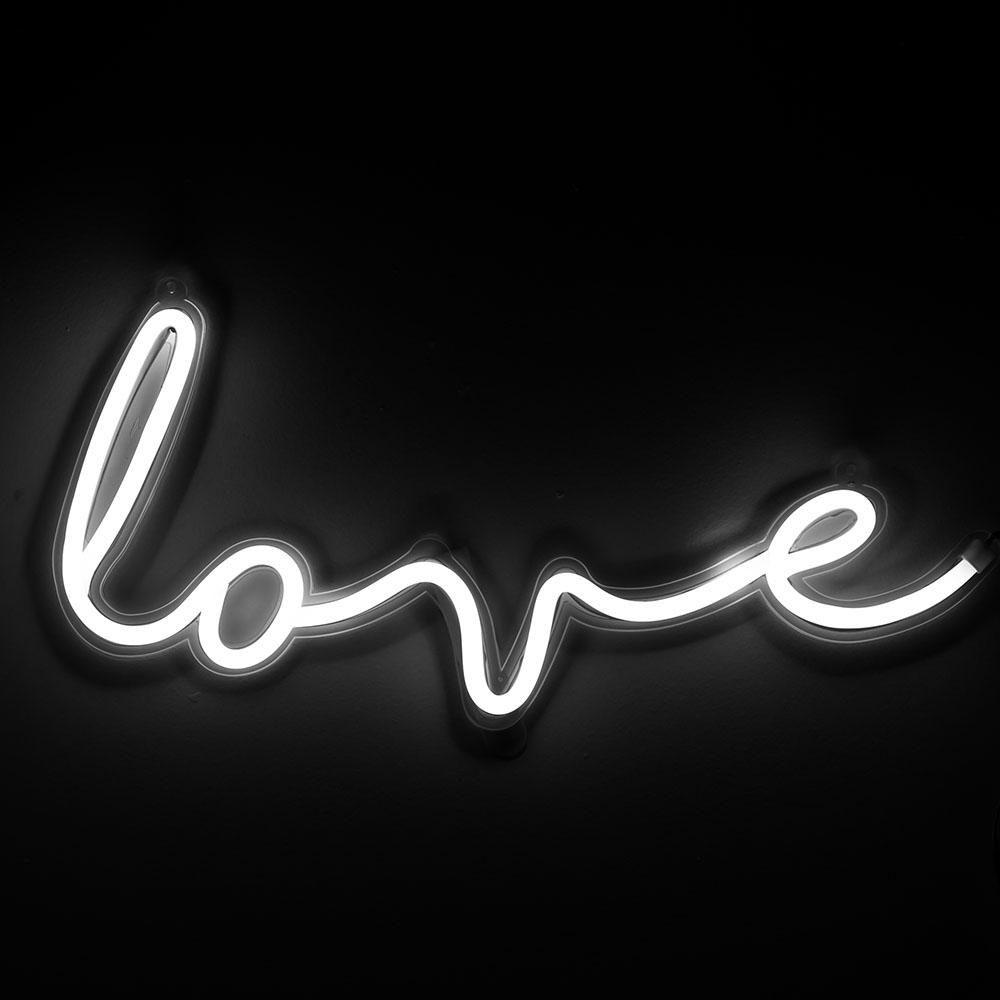 1000x1000 Love LED Wall Neon Light White. Amped & Co– Amped & Co US. Black and white picture wall, Black and white photo wall, Neon aesthetic