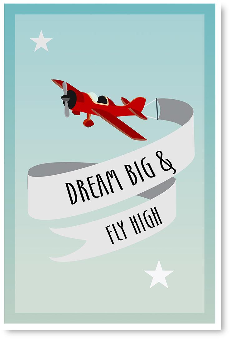 741x1089 Awkward Styles Dream Big and Fly High Kids Room Poster Motivational Wall Art Baby Boy Room Decor Baby Girl Room Decor Printed Art Picture Newborn Baby Room Wall Decor Plane Wallpaper Made