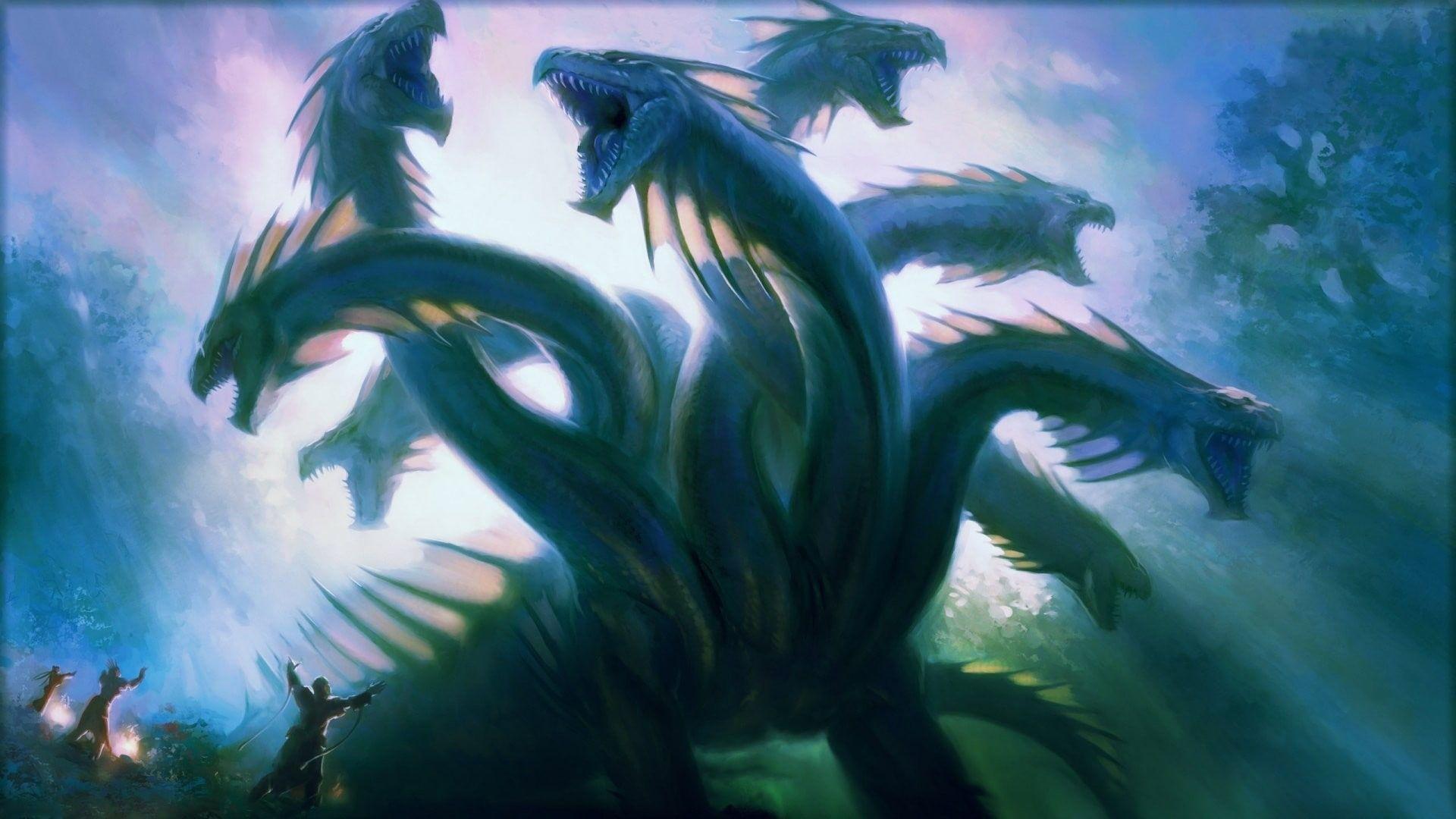 1920x1080 creature fantasy art #hydra P #wallpaper #hdwallpaper #desktop. Mythical creatures, Hydra monster, Mythical creatures fantasy