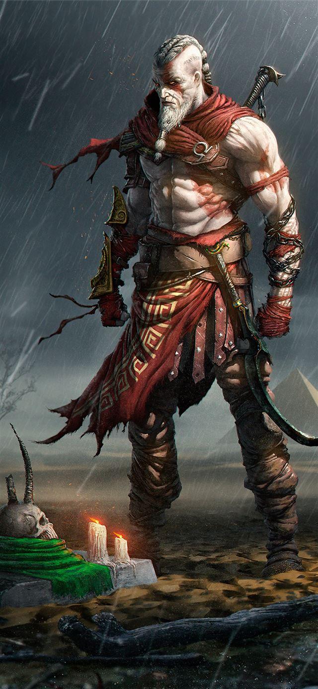 640x1385 Best Kratos iPhone 11 HD Wallpaper