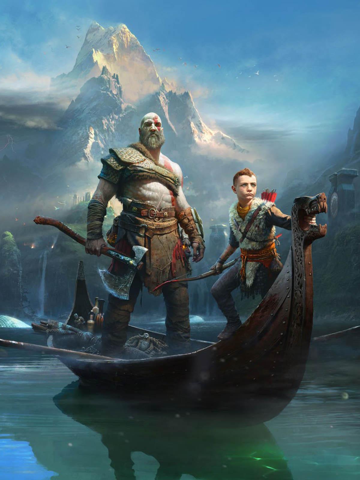 1200x1600 God of War Kratos And Atreus 4K Ultra HD Mobile Wallpaper