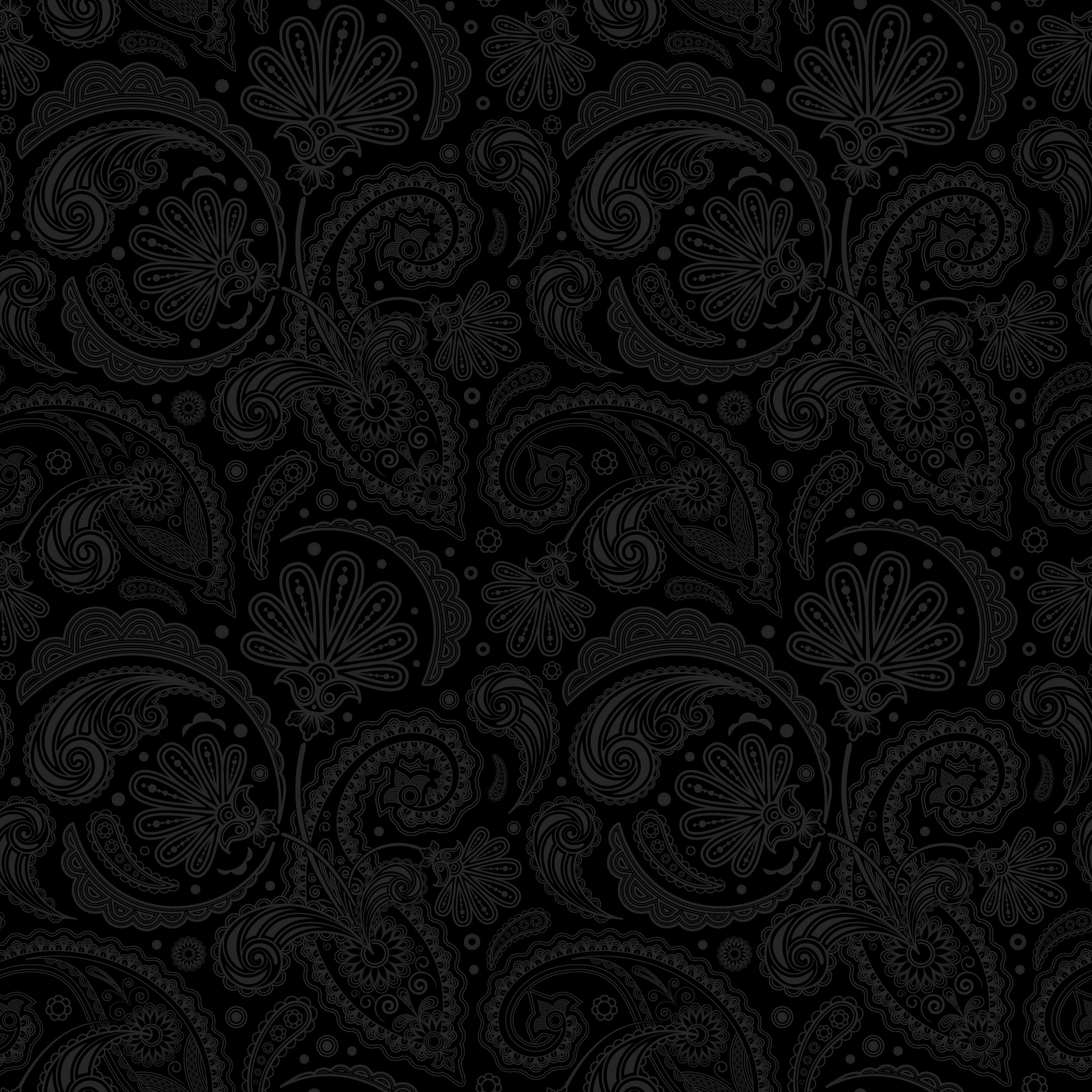 3600x3600 Dark Paisley Wallpaper, HD Dark Paisley Background