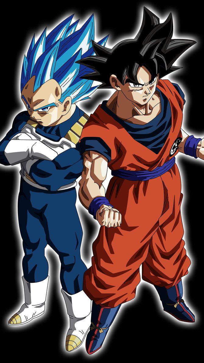 670x1191 DBZ Goku and Vegeta Wallpaper