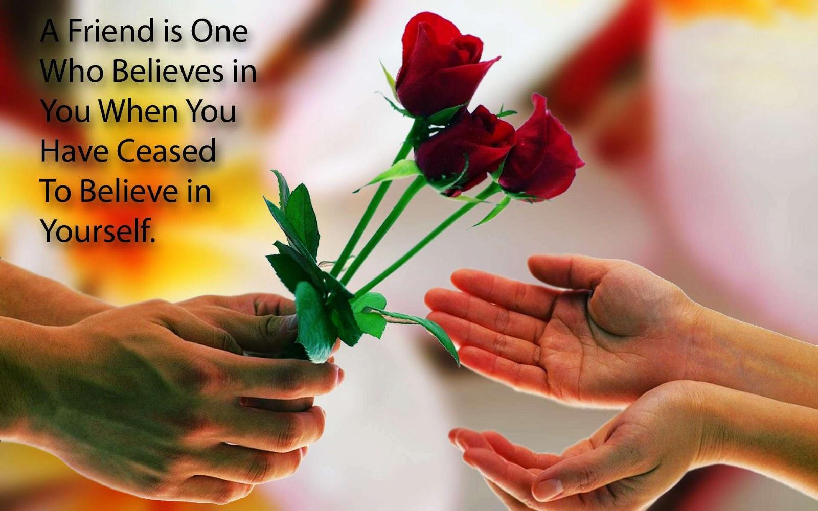 1600x1000 Rose Flower With Friendship Quotes Wallpaper Image Of Friendship Free Download