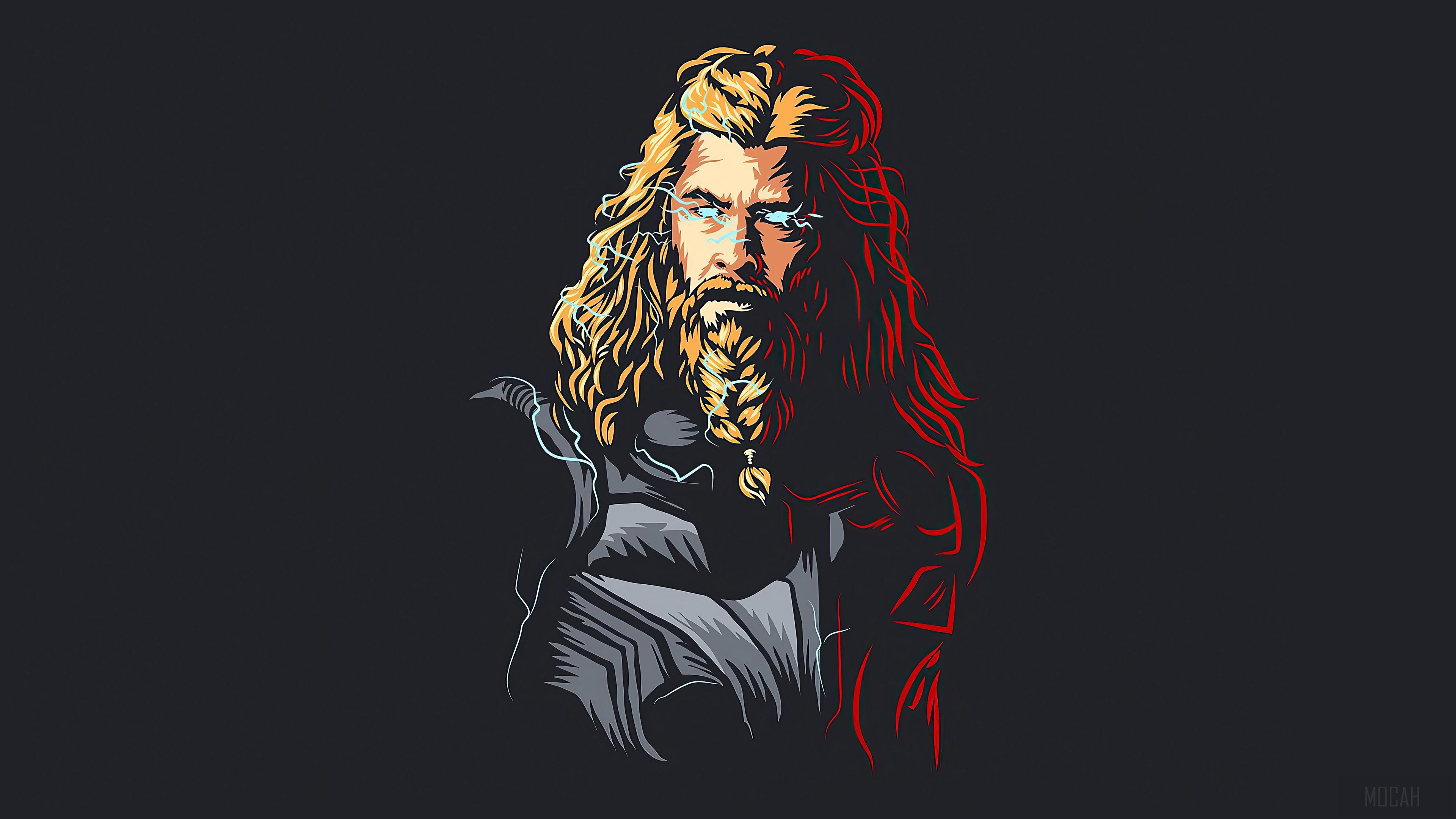 3840x2160 Thor, Marvel Comics, Superhero, Comics, Comic, Superheroes, Minimalist, Minimalism 4k wallpaper HD Wallpaper