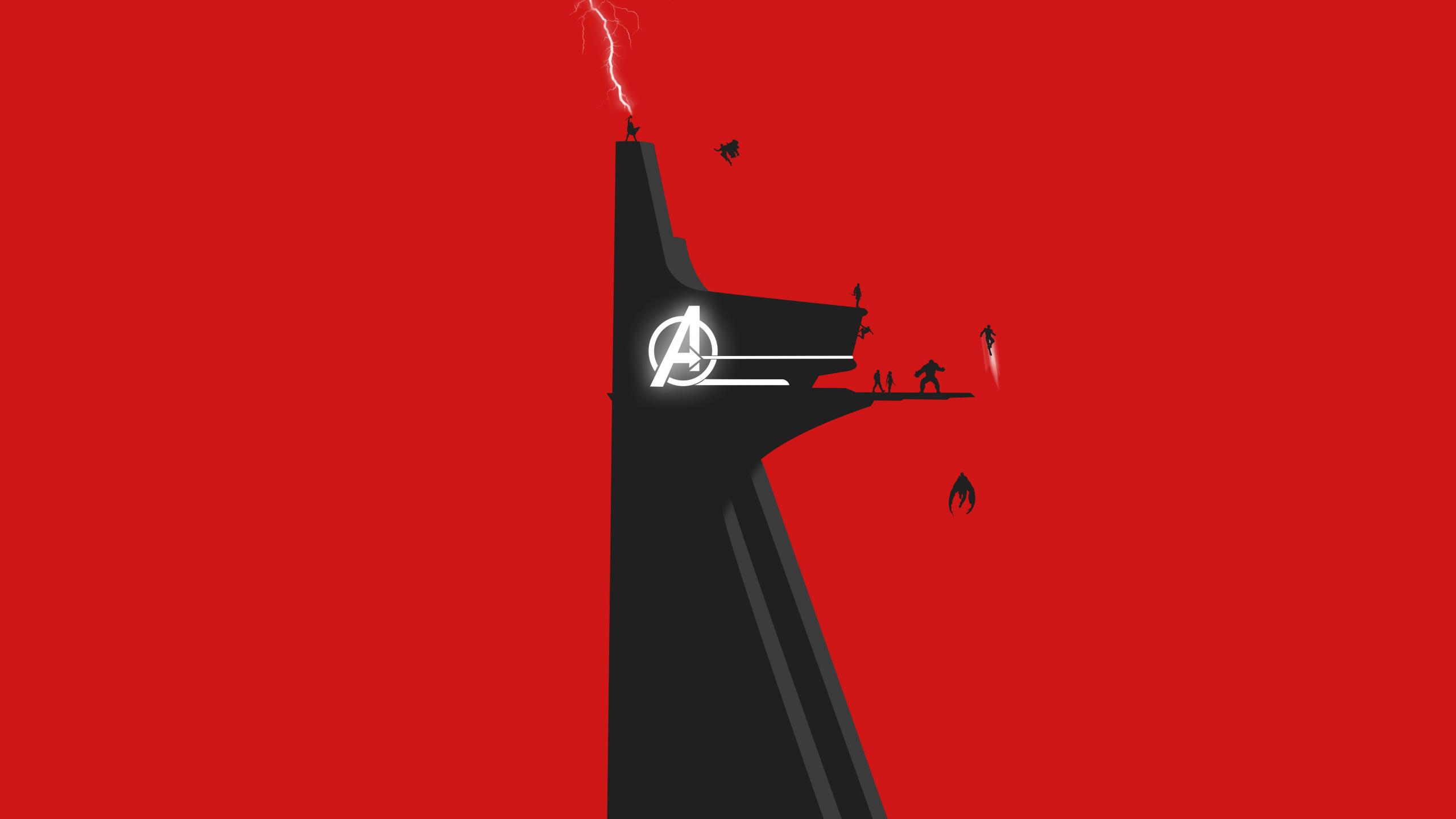 2560x1440 Desktop Wallpaper Avengers, Superhero, Minimal, Stark Tower, 5k, HD Image, Picture, Background, 168a8d