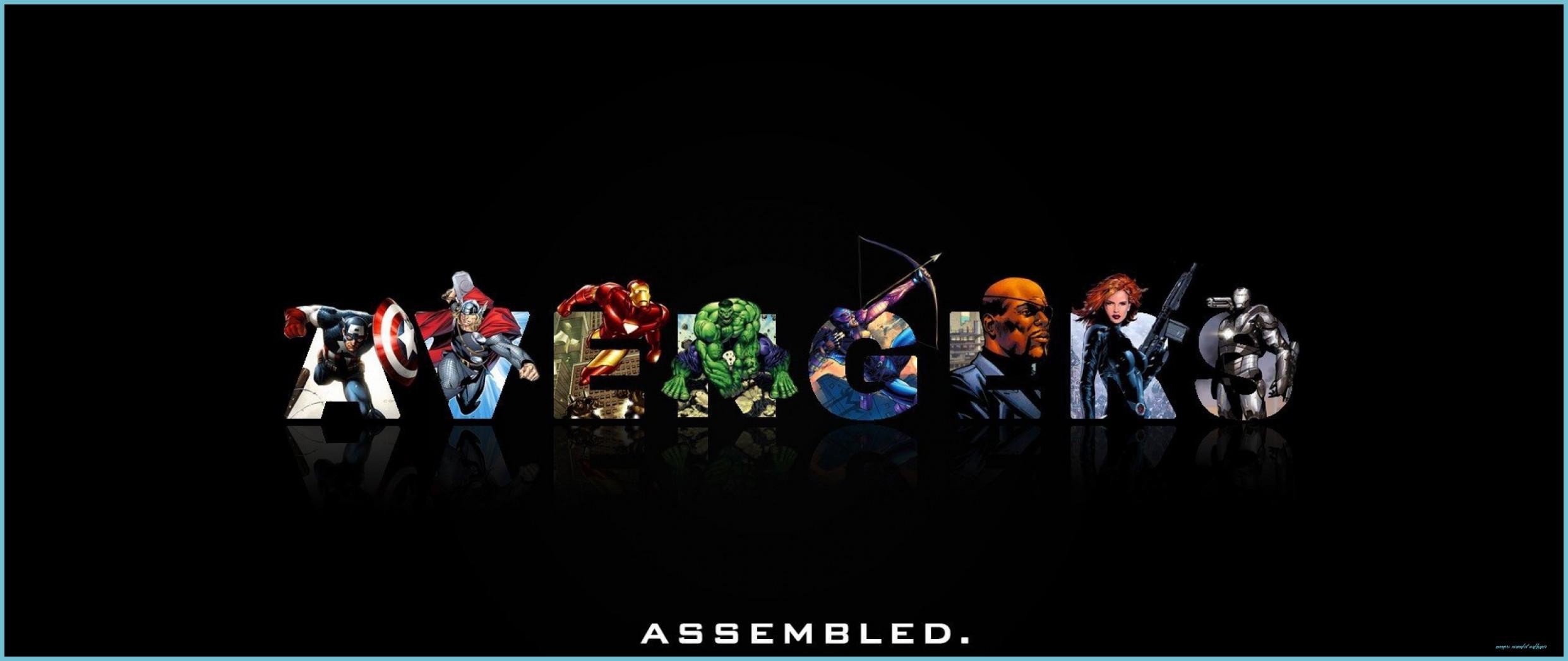 2483x1047 Moments To Remember From Avengers Minimalist Wallpaper. Avengers Minimalist Wallpaper