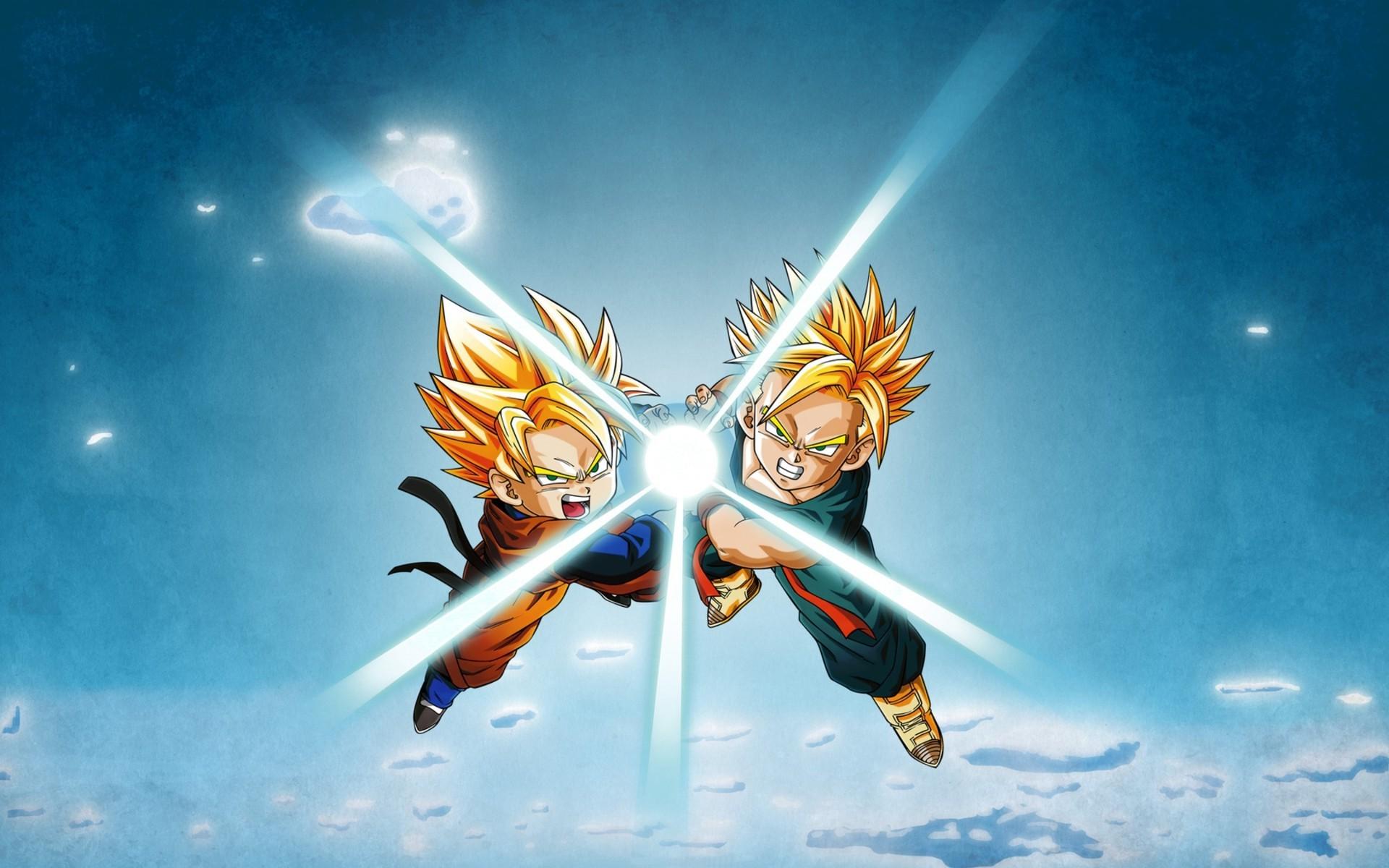 1920x1200 dragon ball super saiyan trunks character son goten kamehameha wallpaper