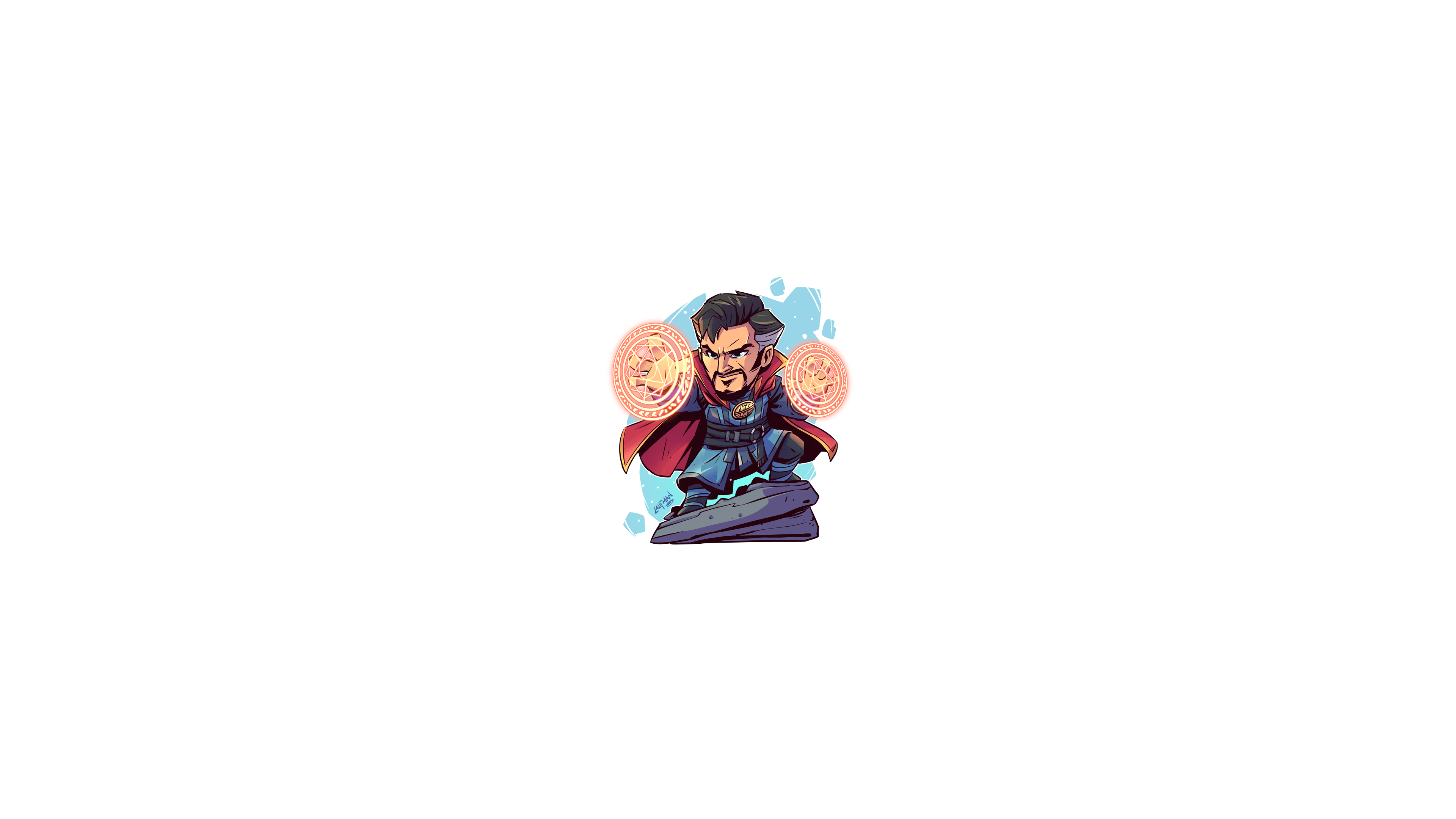 3840x2160 Hero Superhero Minimalism Marvel Heroes Marvel Comics Marvel Cinematic Universe Chibi Dr. Strange Marvel Super Heroes Mcu The Avengers Derek