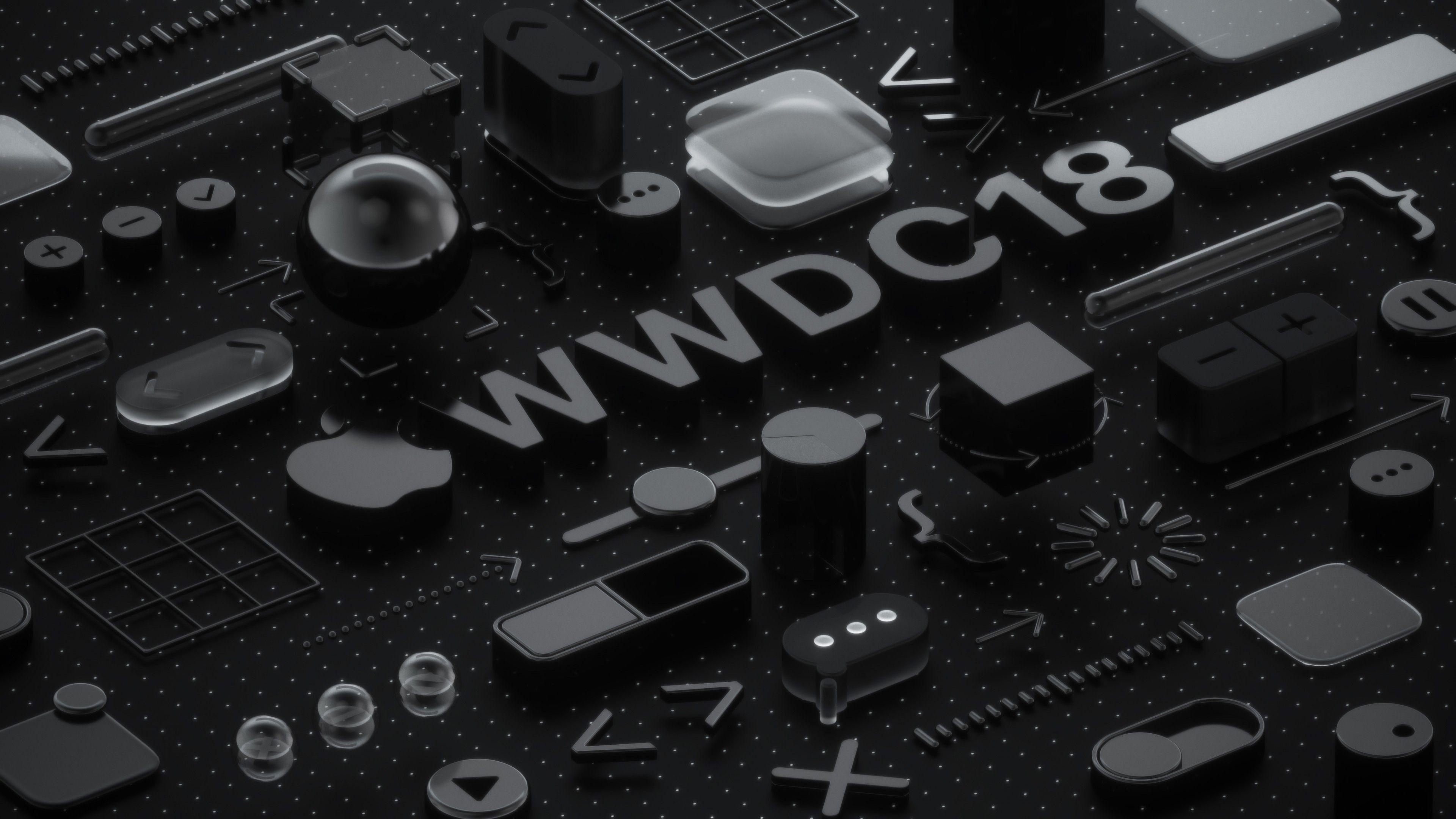 3840x2160 Wallpaper WWDC Black, 3D, 4K, OS