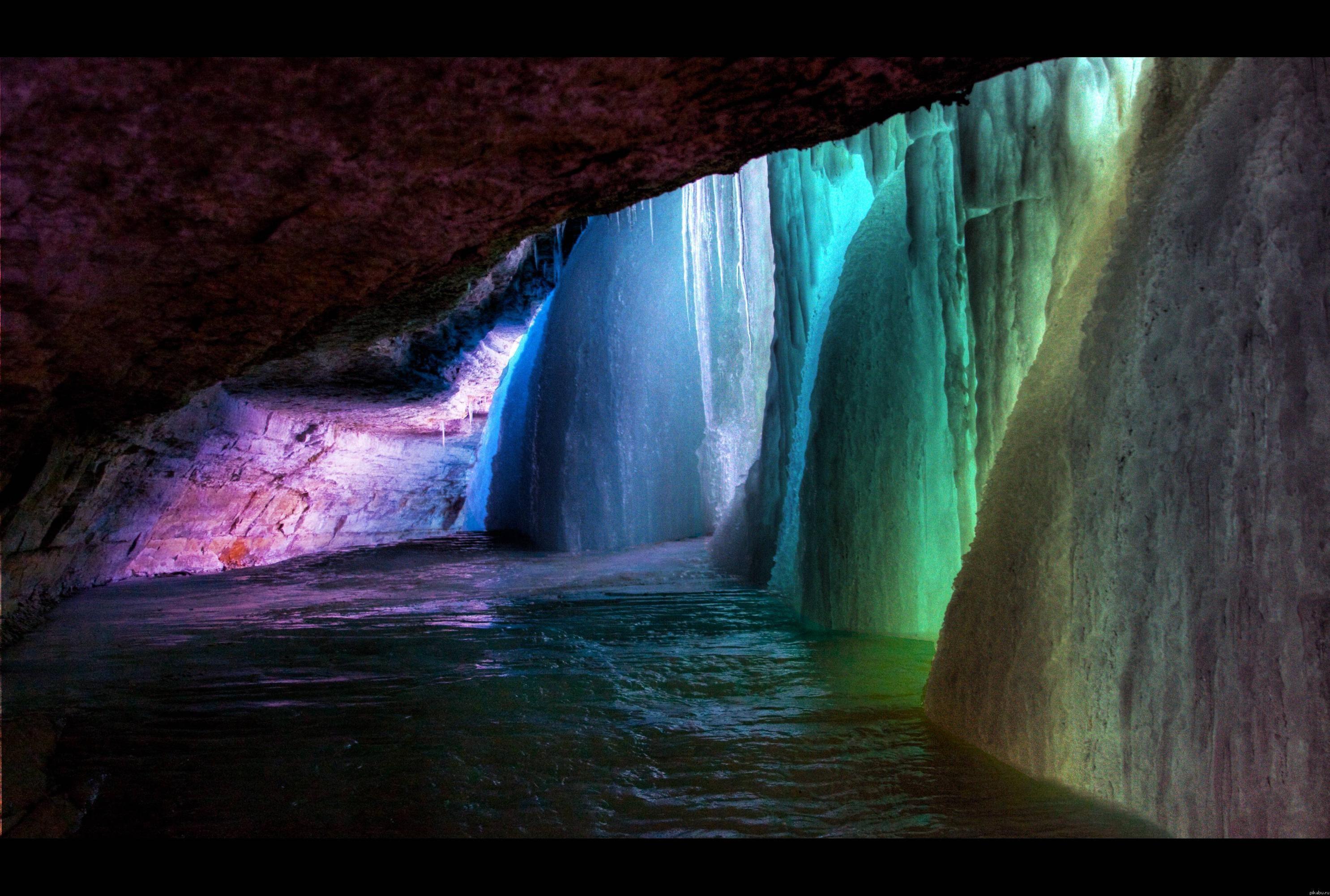 2971x2002 Frozen Waterfall. Rainbow frozen waterfall wallpaper and image. Waterfall, Beautiful places, Nature