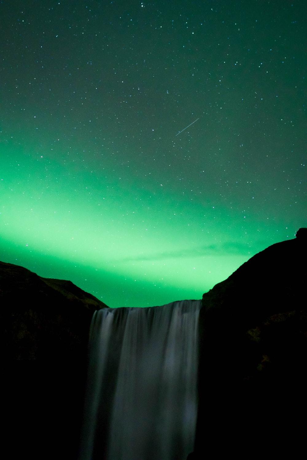 1000x1500 Waterfall At Night Picture. Download Free Image