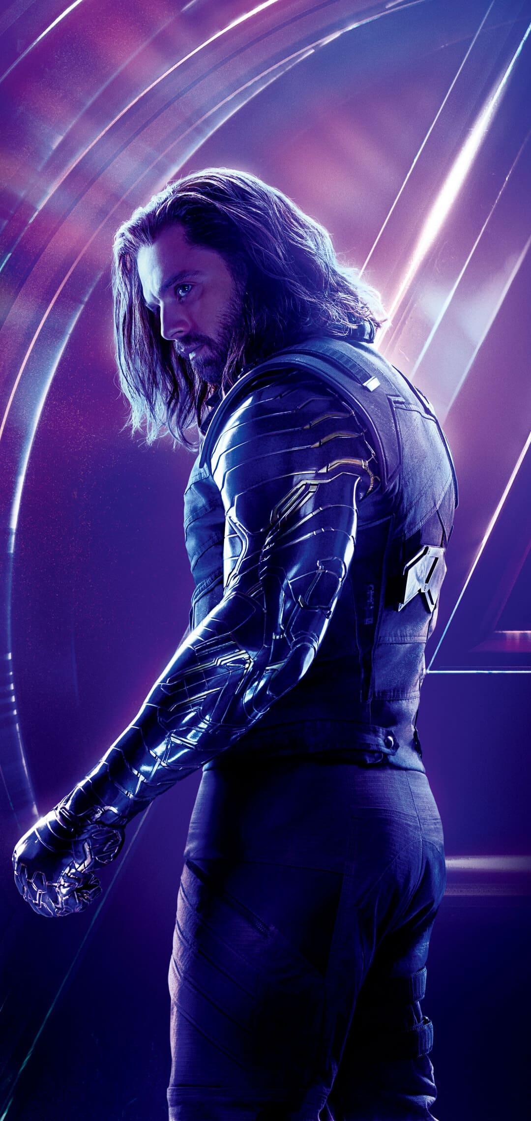 1080x2280 Bucky Barnes Wallpaper