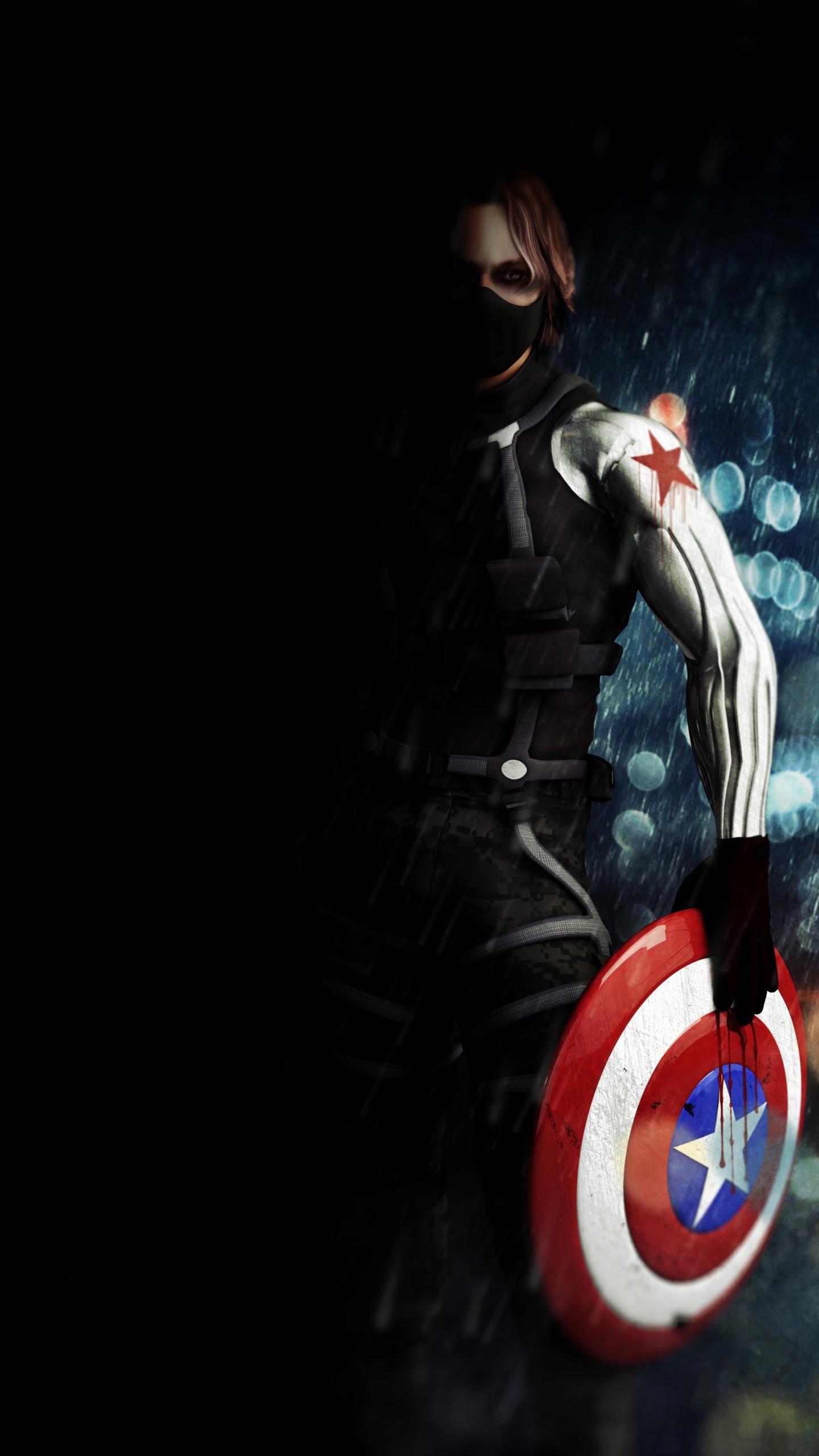 1440x2560 Download 1440x2560 wallpaper bucky barnes, captain america: the winter soldier, movie, artwork, qhd samsung galaxy s s edge, note, lg g 1440x2560 HD image, background, 9233