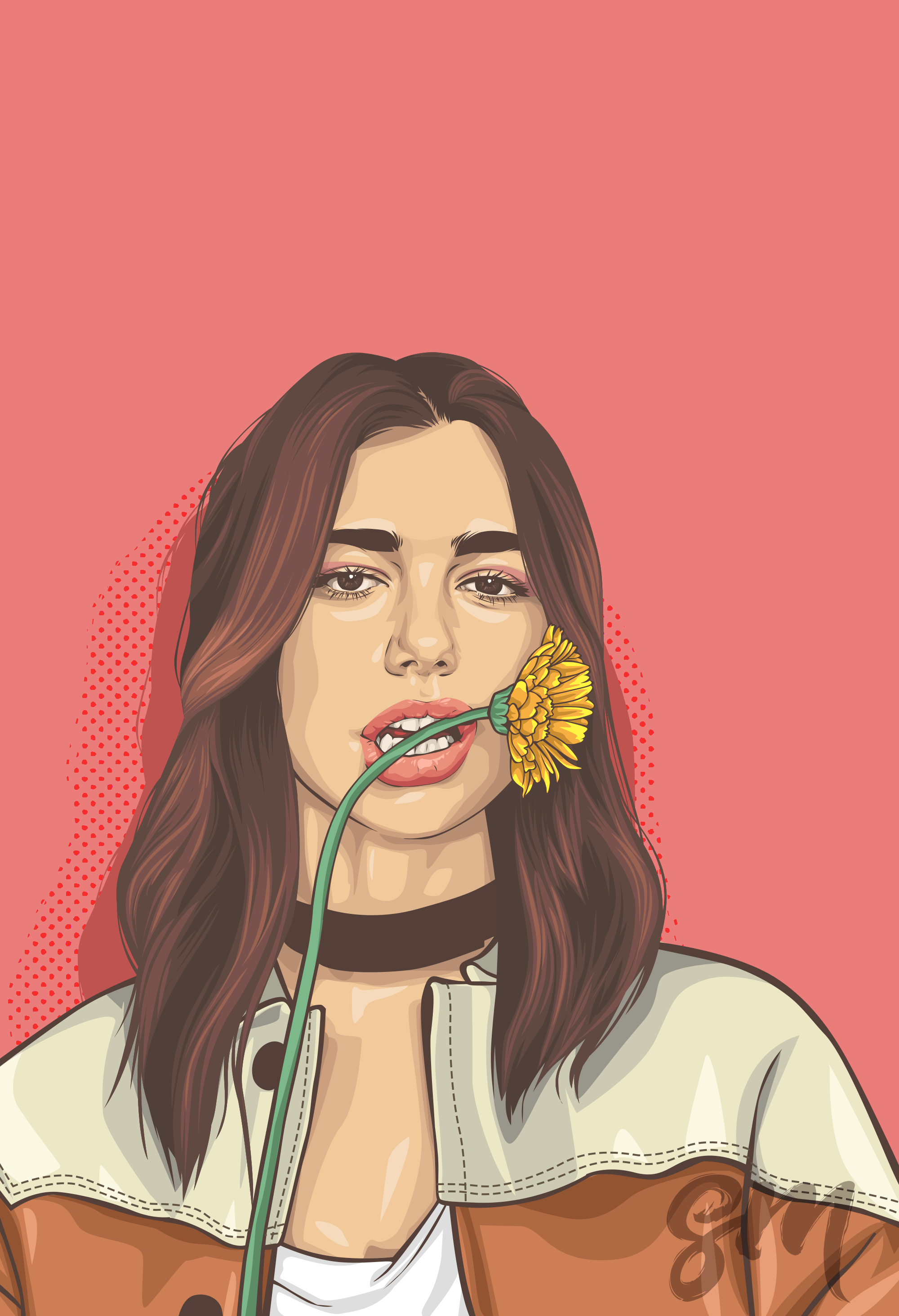 2000x2926 Hipster Female Wallpaper