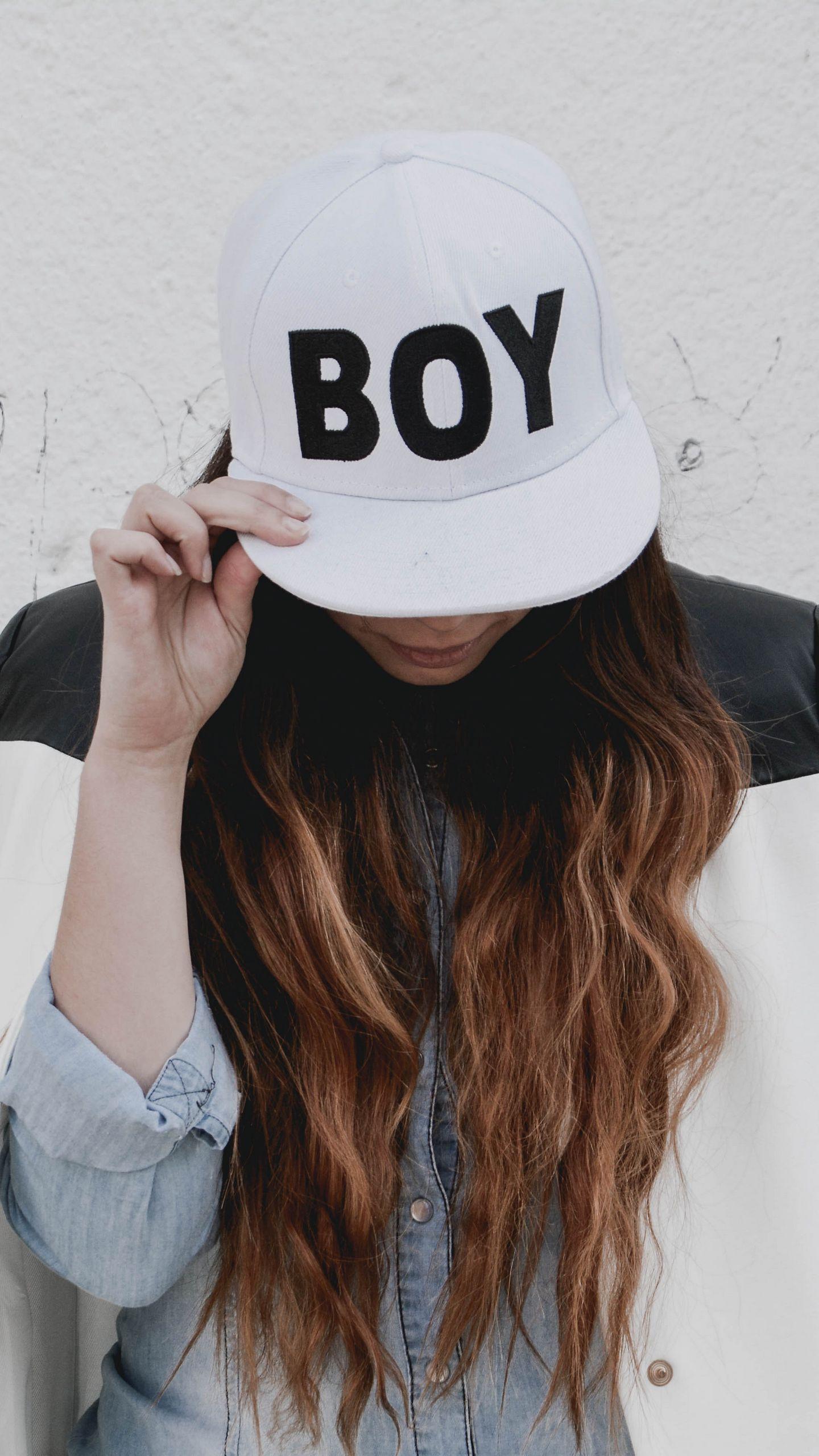 1440x2560 Download wallpaper 1440x2560 girl, cap, inscription, hipster, style qhd samsung galaxy s s edge, note, lg g4 HD background