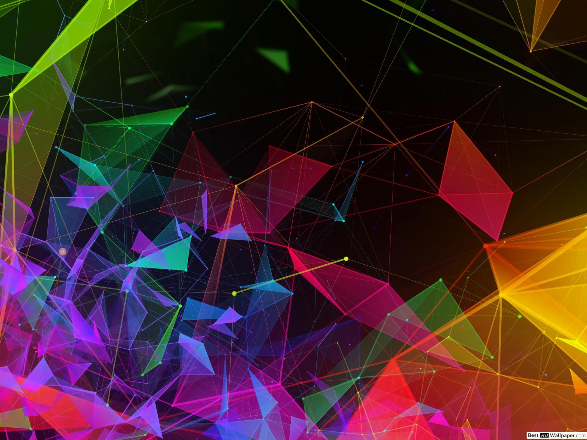 2048x1536 Asus Razer' Rainbow Light Fragments Art HD wallpaper download