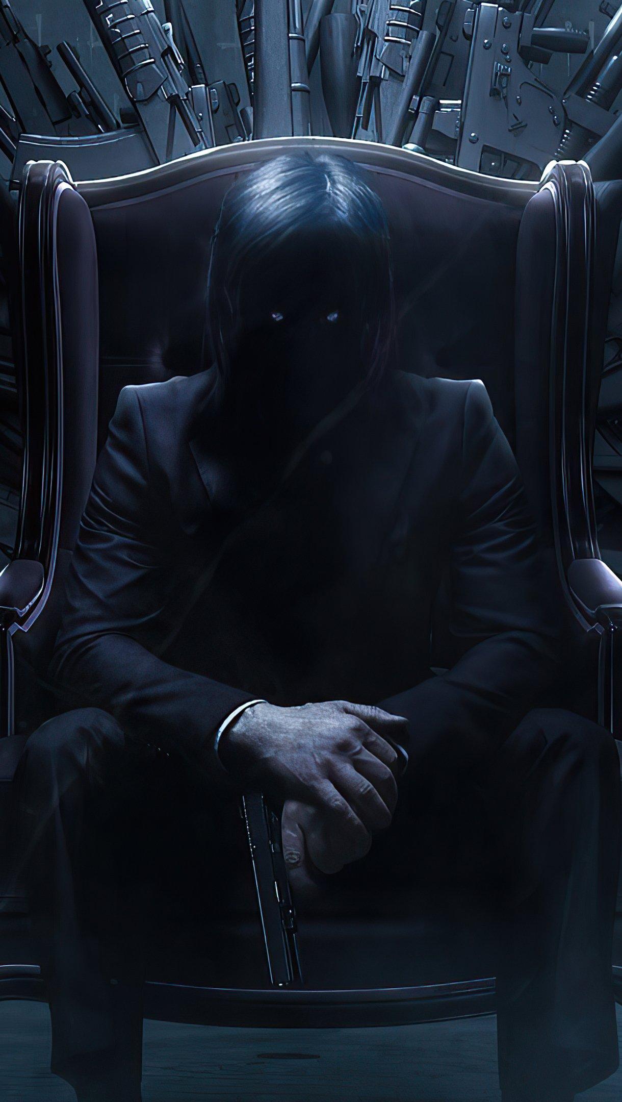 1220x2160 John Wick in the darkness Wallpaper 4k Ultra HD