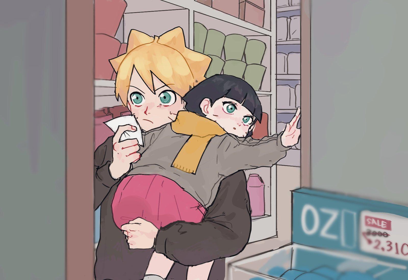 1600x1100 boruto carrying himawari Uzumaki Wallpaper