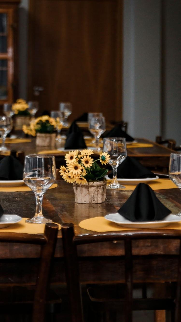 750x1334 Download 750x1334 Dining Table, Chair, Table Setting Wallpaper for iPhone iPhone 6