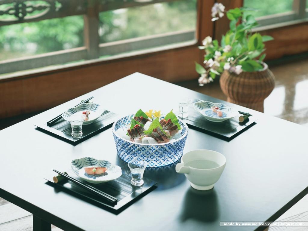 1024x768 Japanese Food & Table Setting : Summer Cuisine, Japanese Style Table Setting 1024x768 NO.5