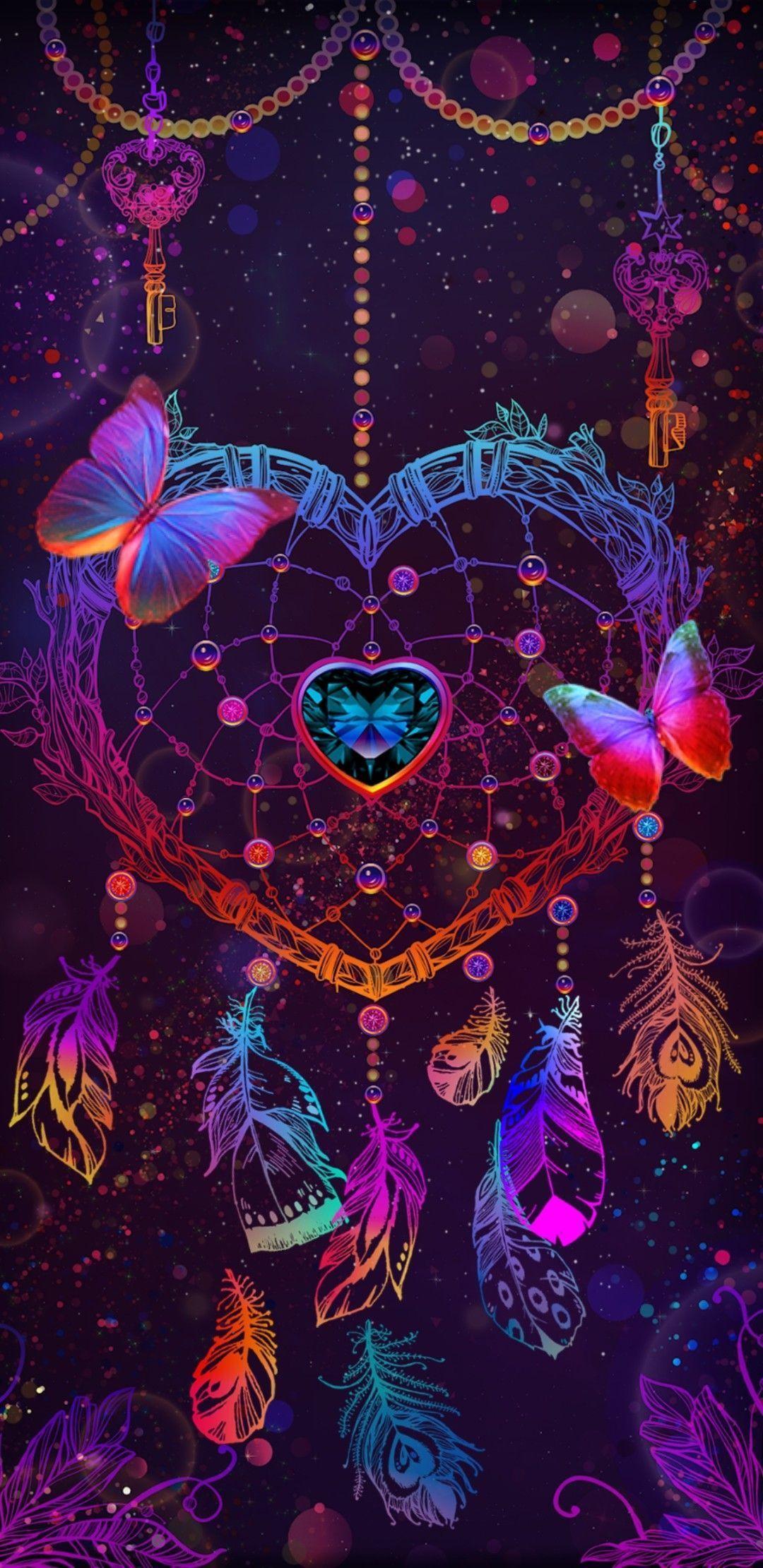 1080x2220 Dream catcher. ❣Julianne McPeters❣ #butterfly anime. Dreamcatcher wallpaper, Dream catcher art, Dream catcher wallpaper iphone