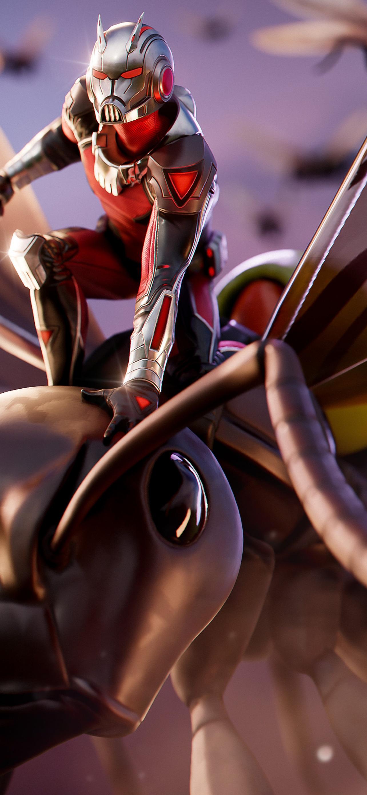 1284x2778 Ant Man Wallpaper 4K, Fortnite, Skin, Games