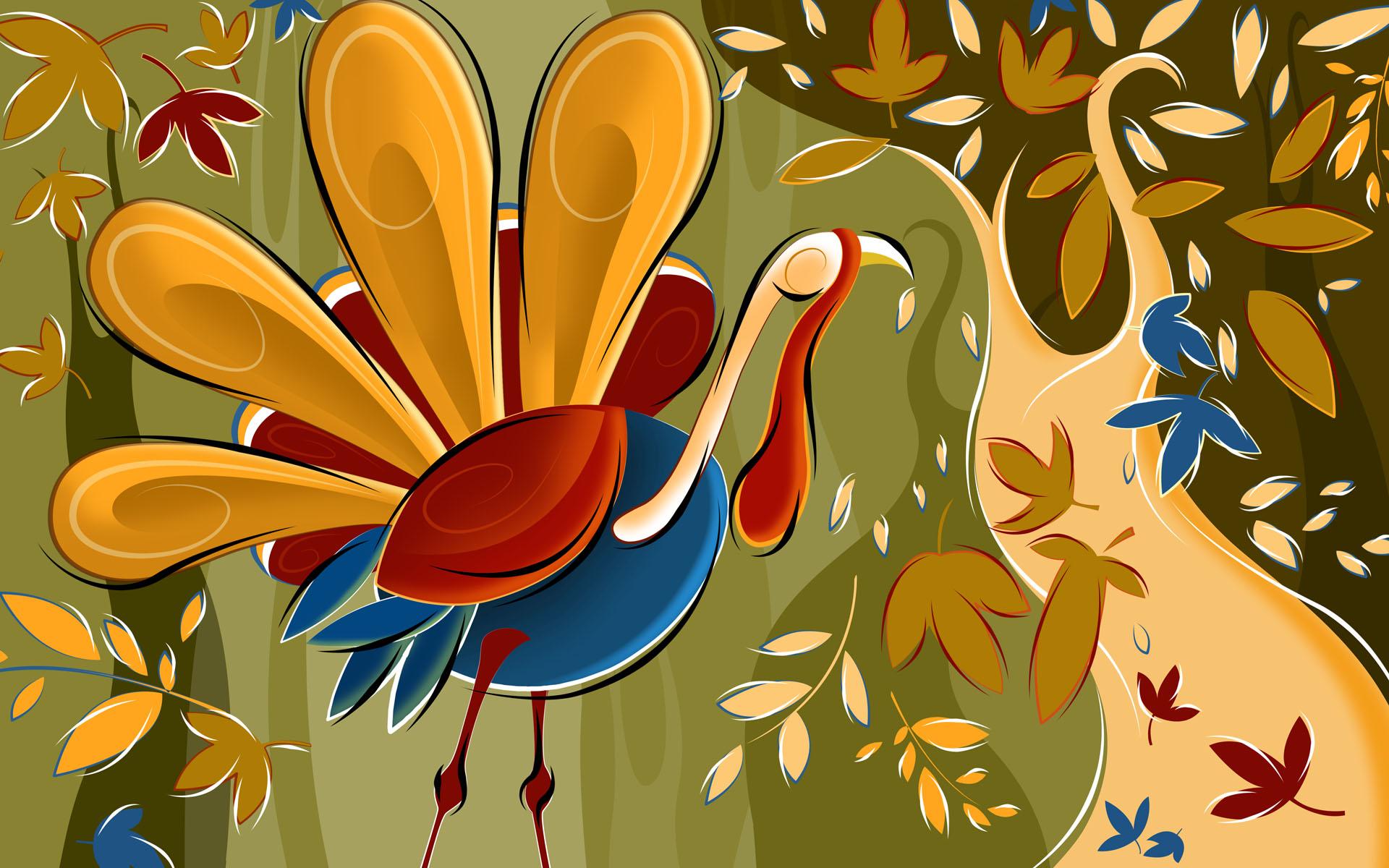 1920x1200 Cartoon Thanksgiving Wallpaper