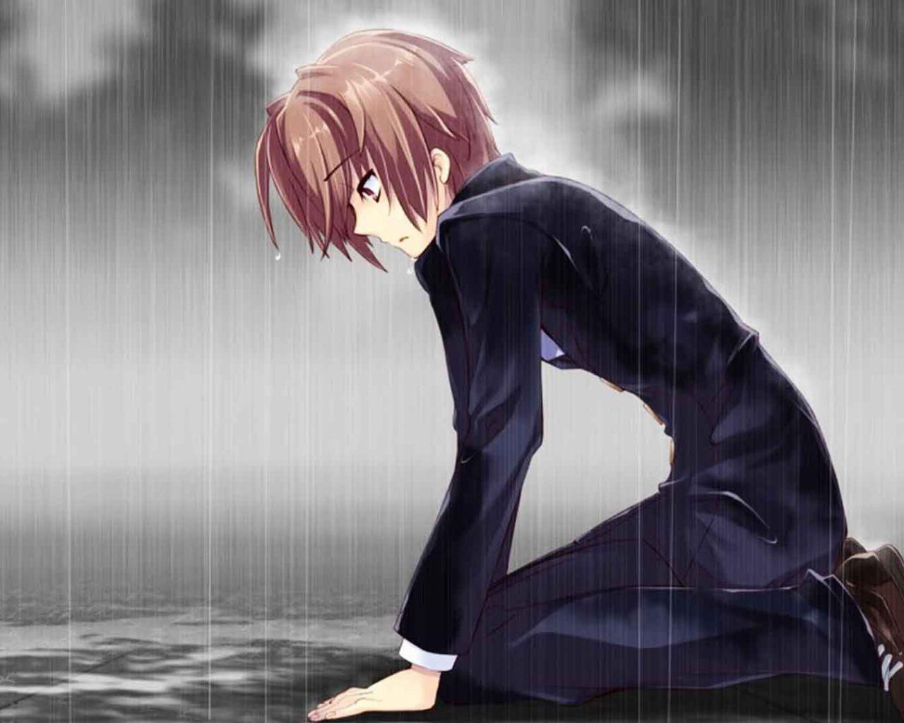 52 Images About Anime Boy Or Girl Sad  On We Heart  Anime  948x1280 PNG  Download  PNGkit