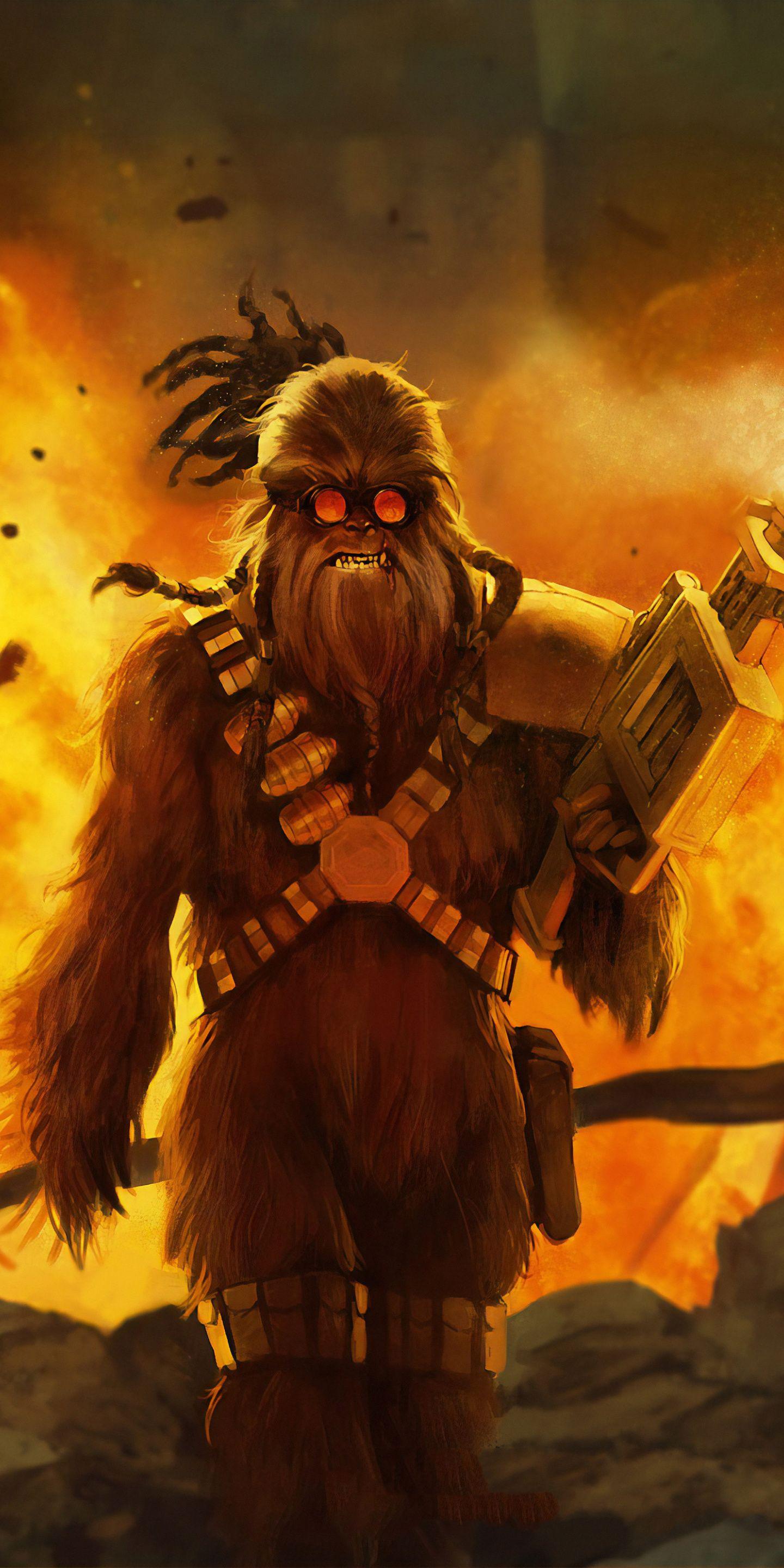 1440x2880 Chewbacca, Star Wars, art wallpaper. Black HD wallpaper iphone, Chewbacca wallpaper, Star wars art