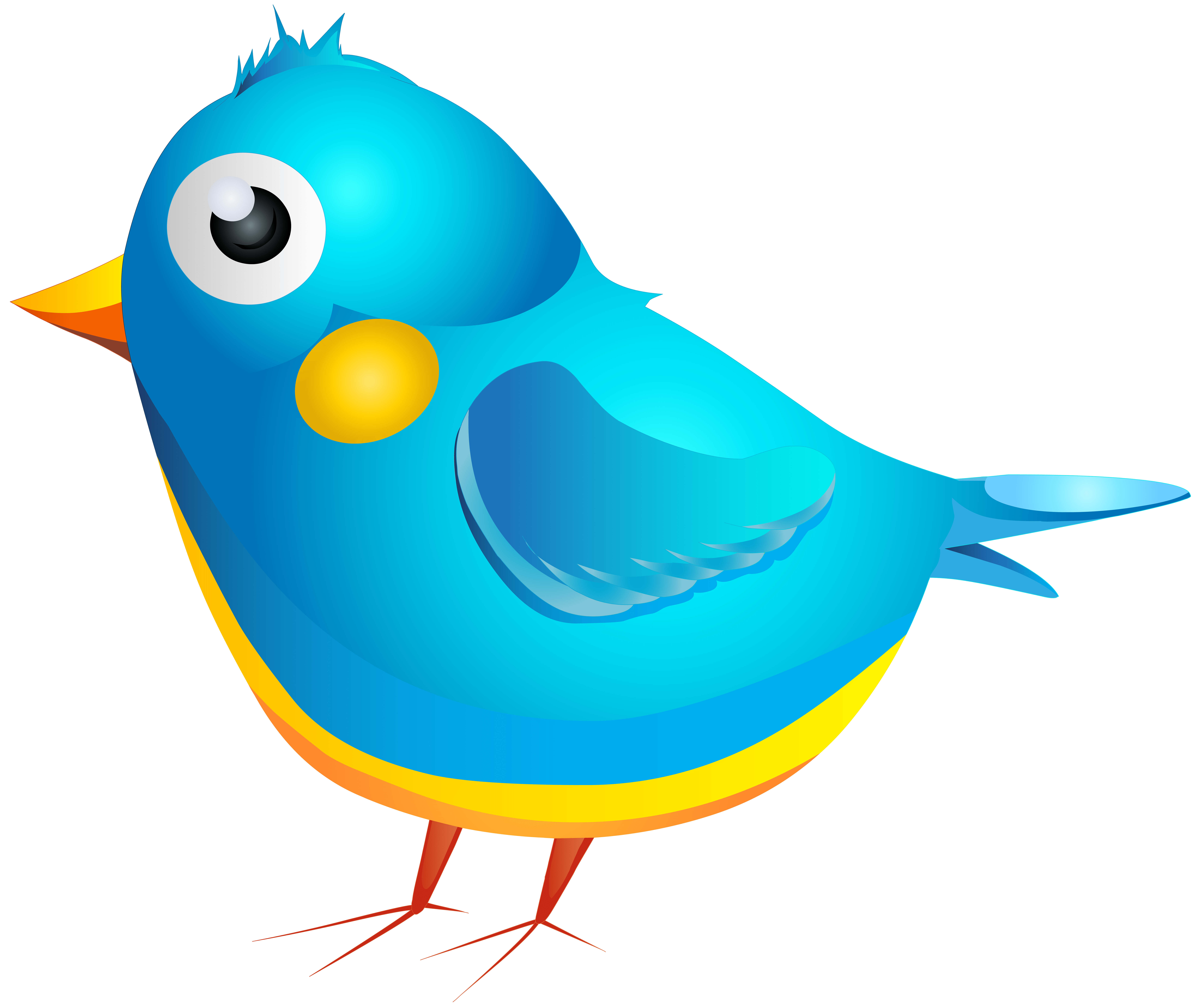 8000x6732 Blue Bird Cartoon Transparent PNG Image​-Quality Image and Transparent PNG Free Clipart