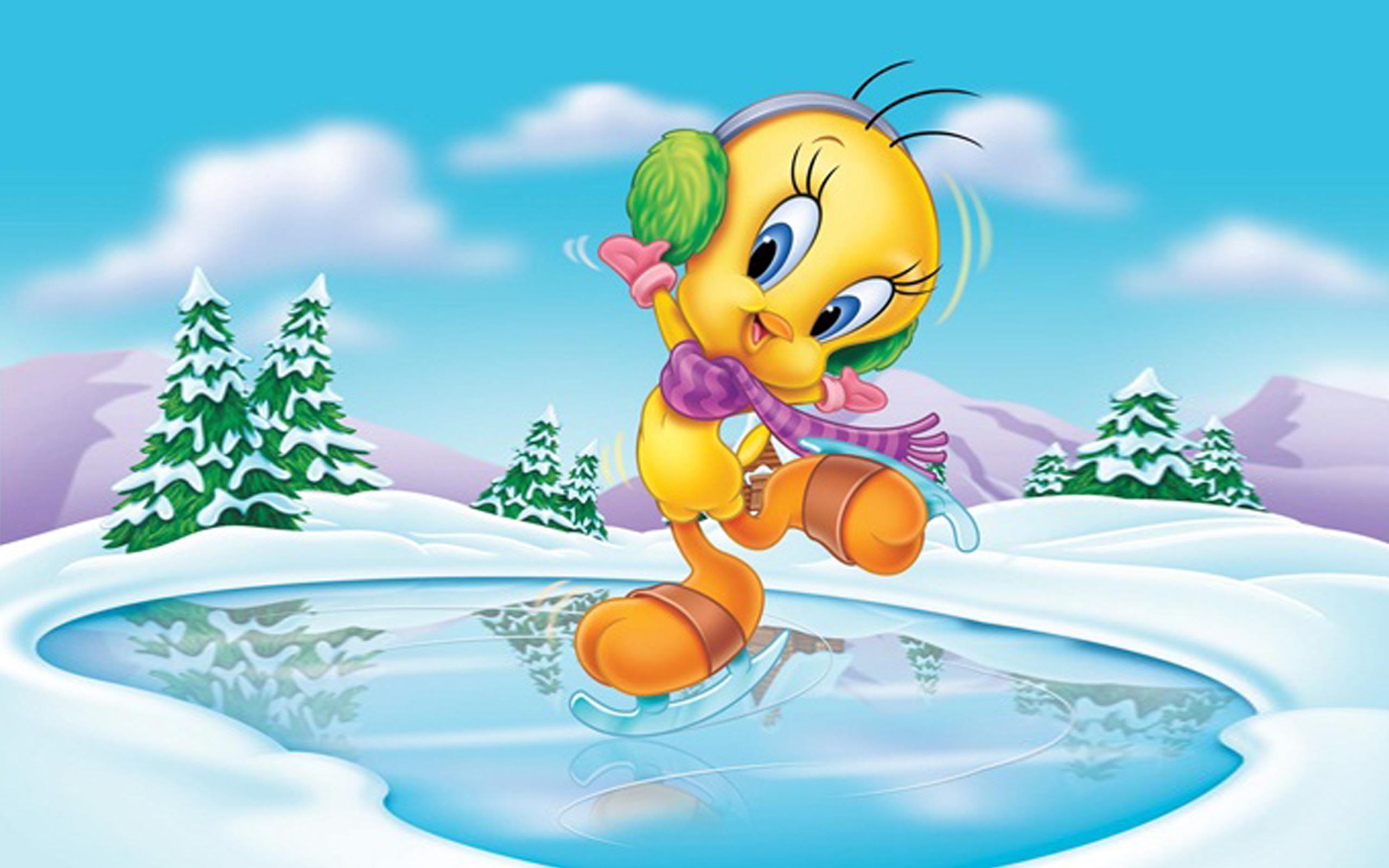 2560x1600 Looney Tunes Tweety Bird Cartoon Art Skating Dancing On Ice Desktop HD Wallpaper For Mobile Phones Tablet And Pc 2560x1600 :