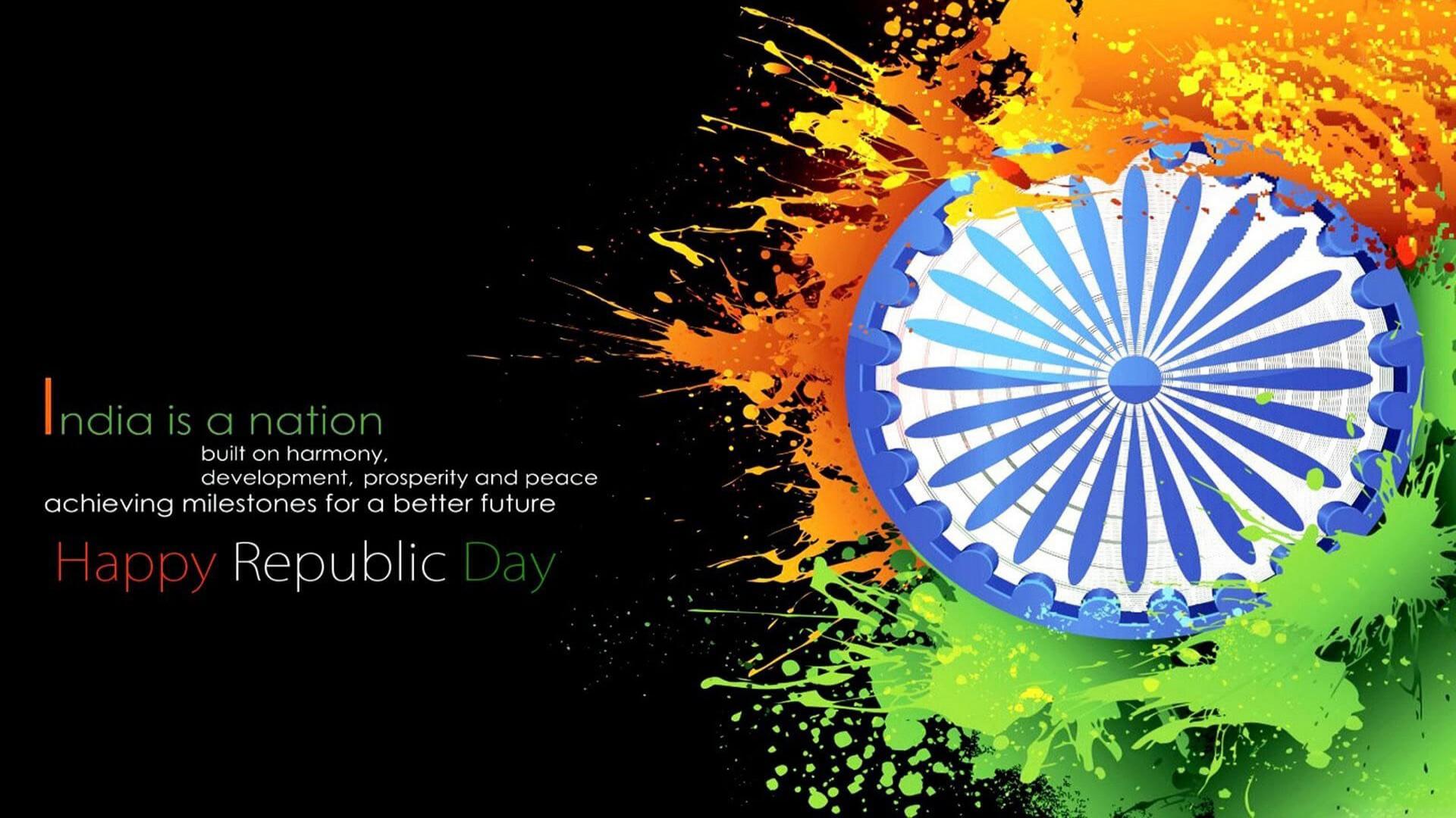 1920x1080 India Is A Nation Built On Harmony Development Prosperity And Peace Achieving Milestones For A Better Future HD Republic Day Wallpaper