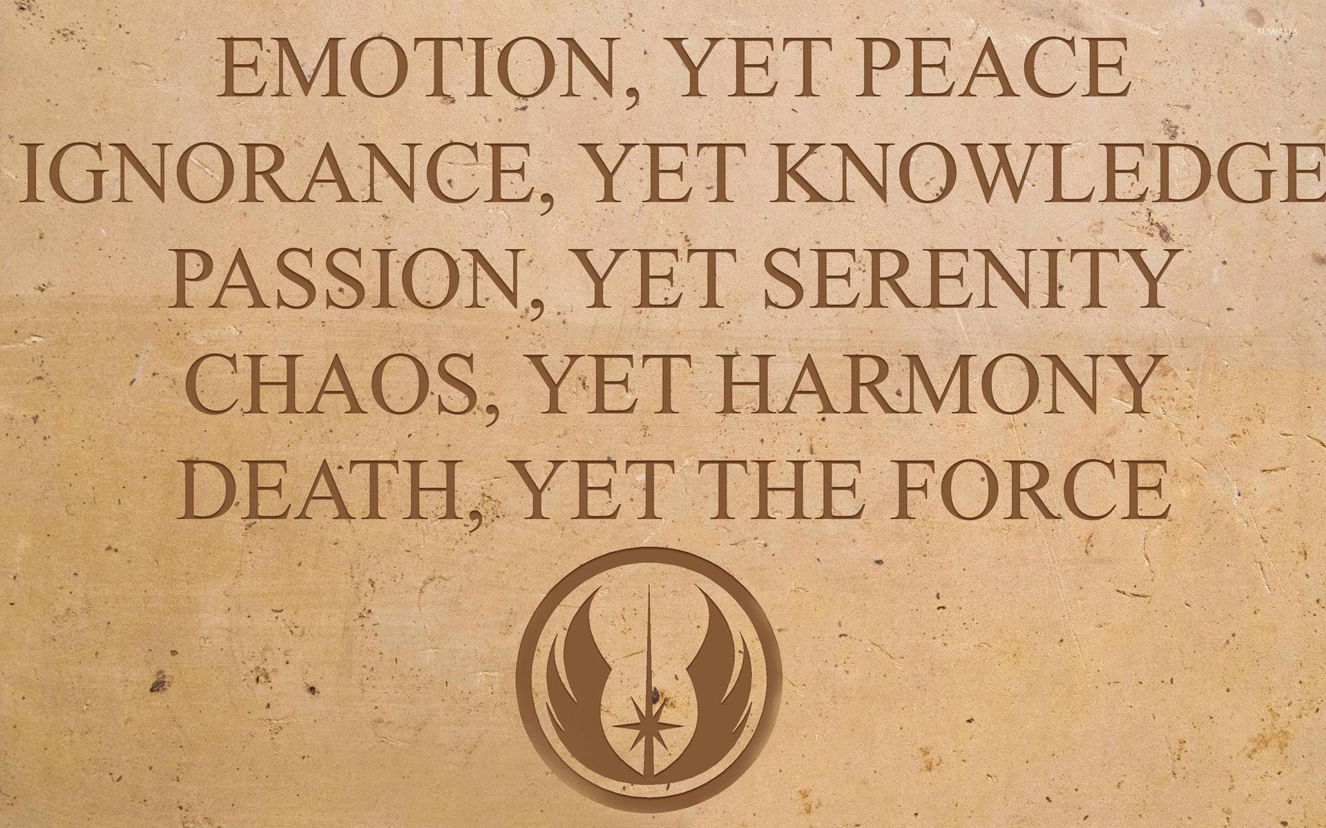 1920x1200 Jedi Code Emotion Yet Peace