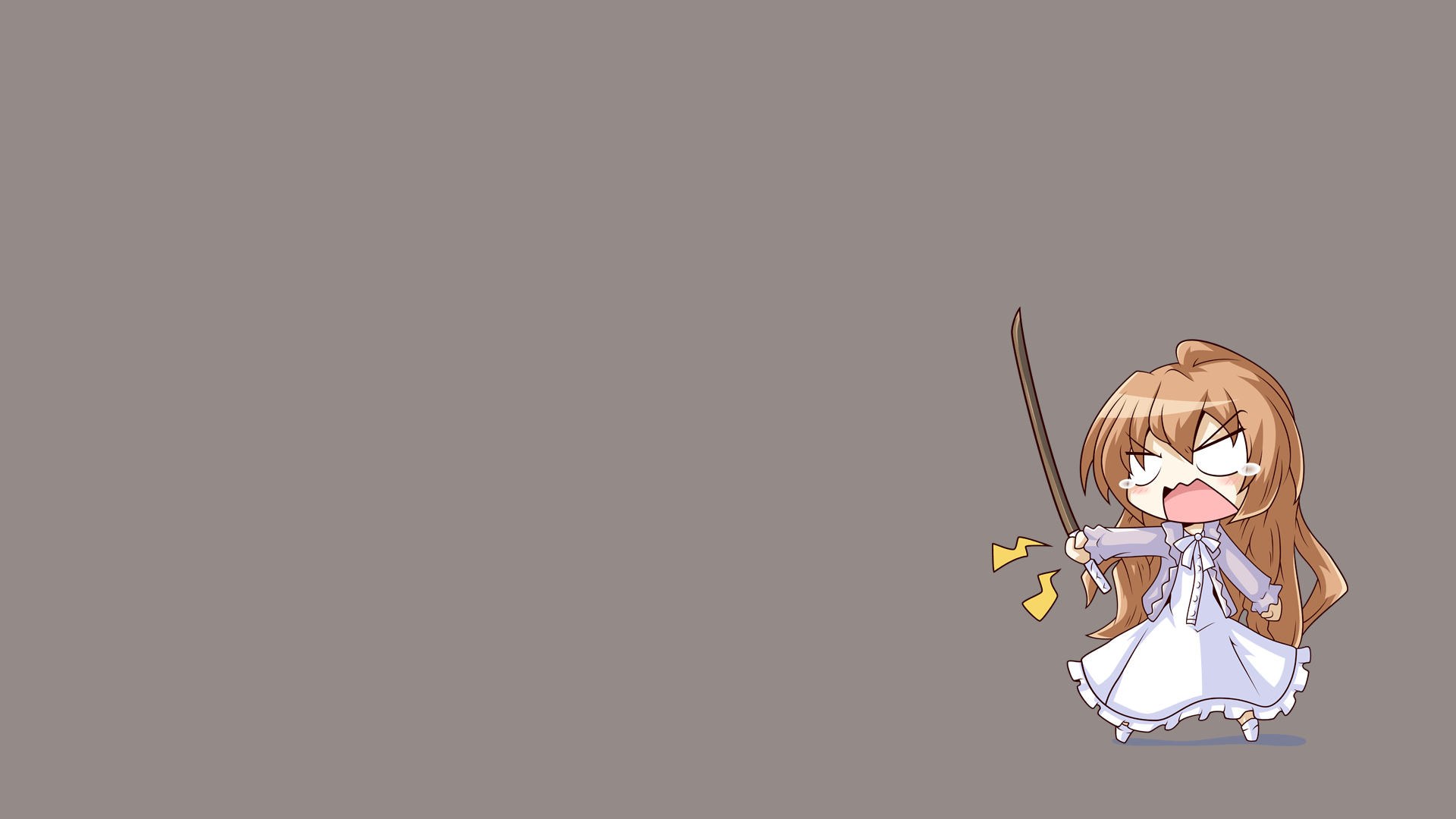 1920x1080 #simple background, #Toradora!, #Aisaka Taiga, #anime girls, wallpaper. Mocah HD Wallpaper
