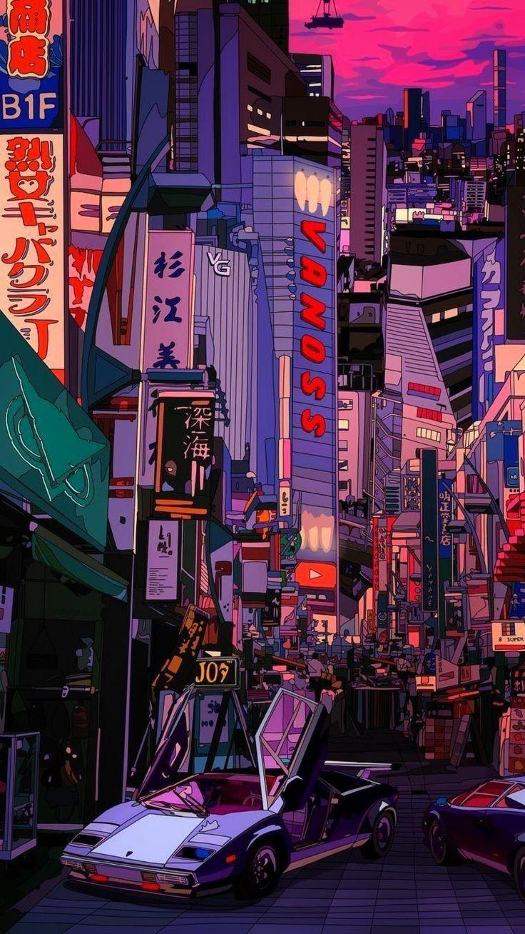 736x1308 Japanese Cartoon iPhone Wallpaper