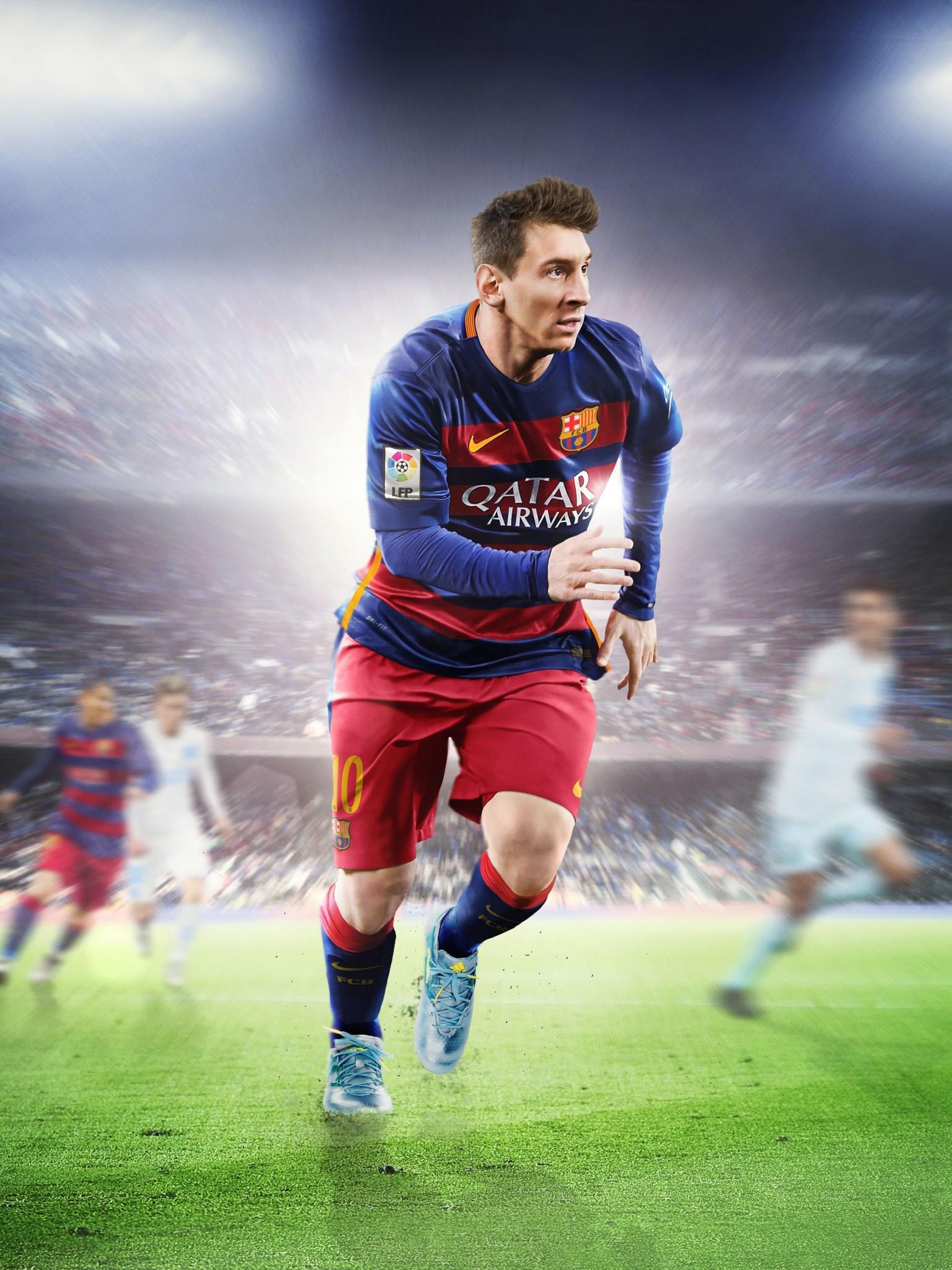 1536x2048 Download 1536x2048 Lionel Messi, Barcelona, Football, Stadium Wallpaper for Apple iPad Mini, Apple IPad 4