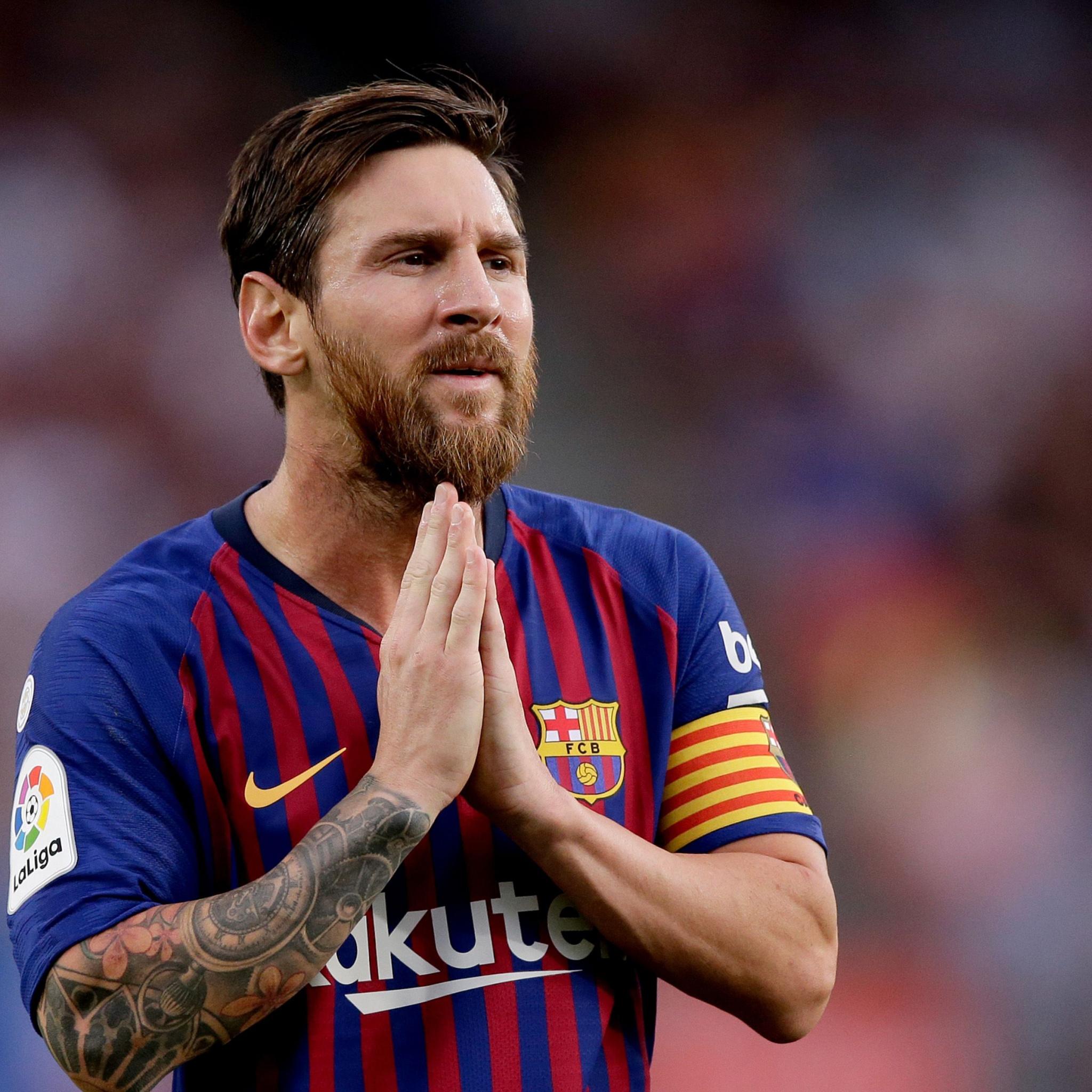 2048x2048 Lionel Messi Wallpaper 4K, Football player, Argentinian, Praying Hands, Sports