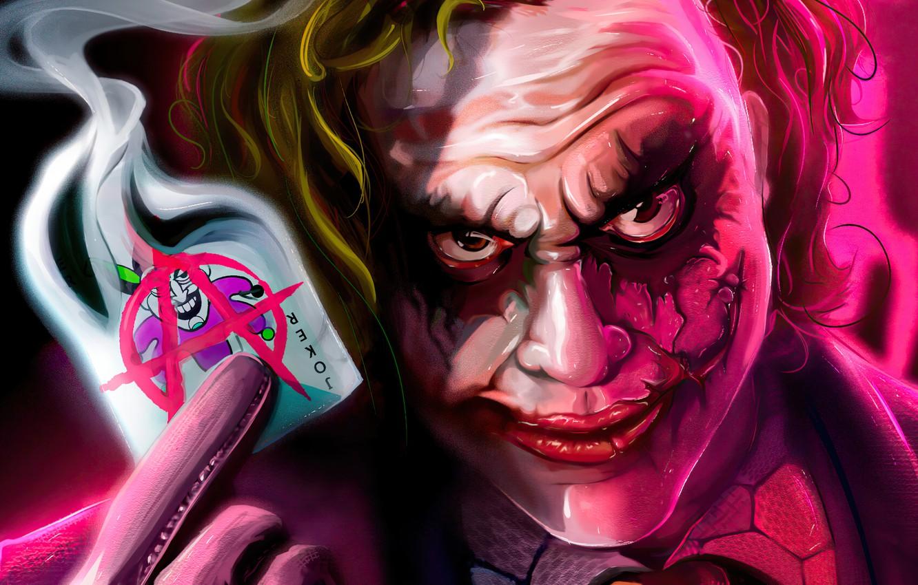 1332x850 Wallpaper batman, joker, man, face, film, comic, crazy, mad, gotham, card, gotham city image for desktop, section фильмы