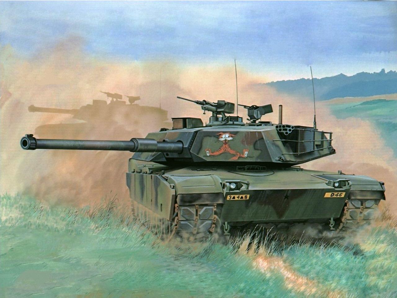 1280x960 Wallpaper M1 Abrams Tanks American Painting Art military